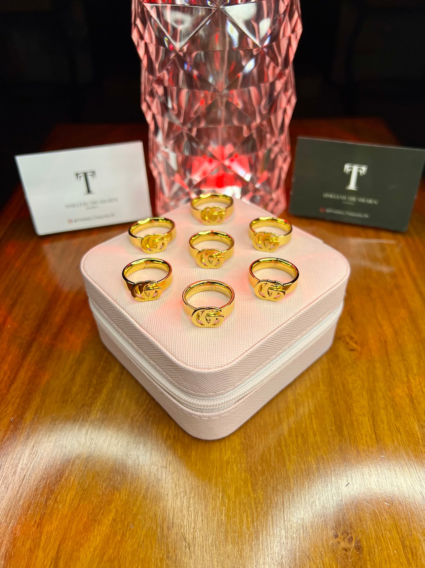 Premium Quality Stainless Steel 18k Gucci Gold Ring