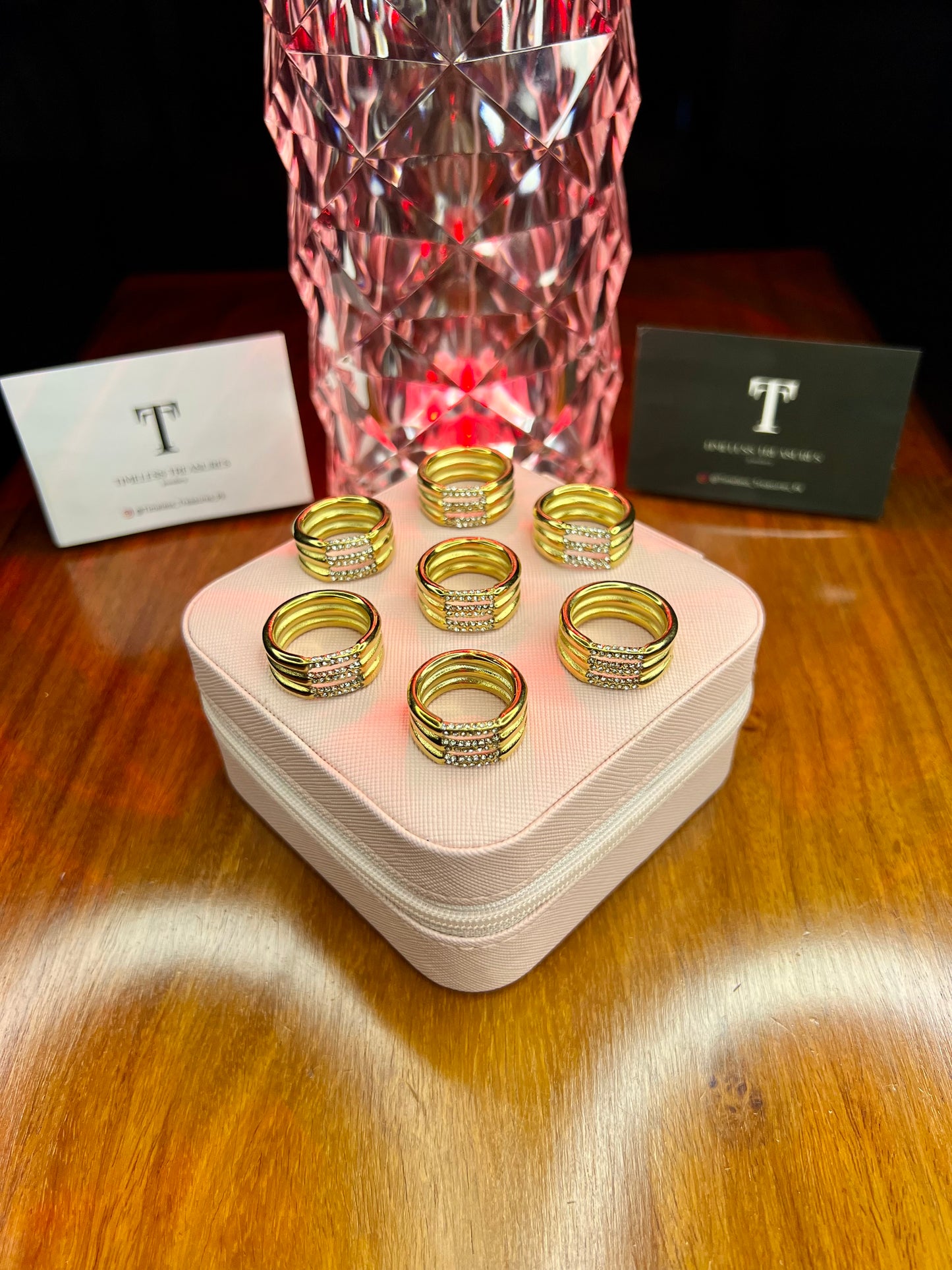 Premium Quality Stainless Steel 18k Aura Stack Gold Ring