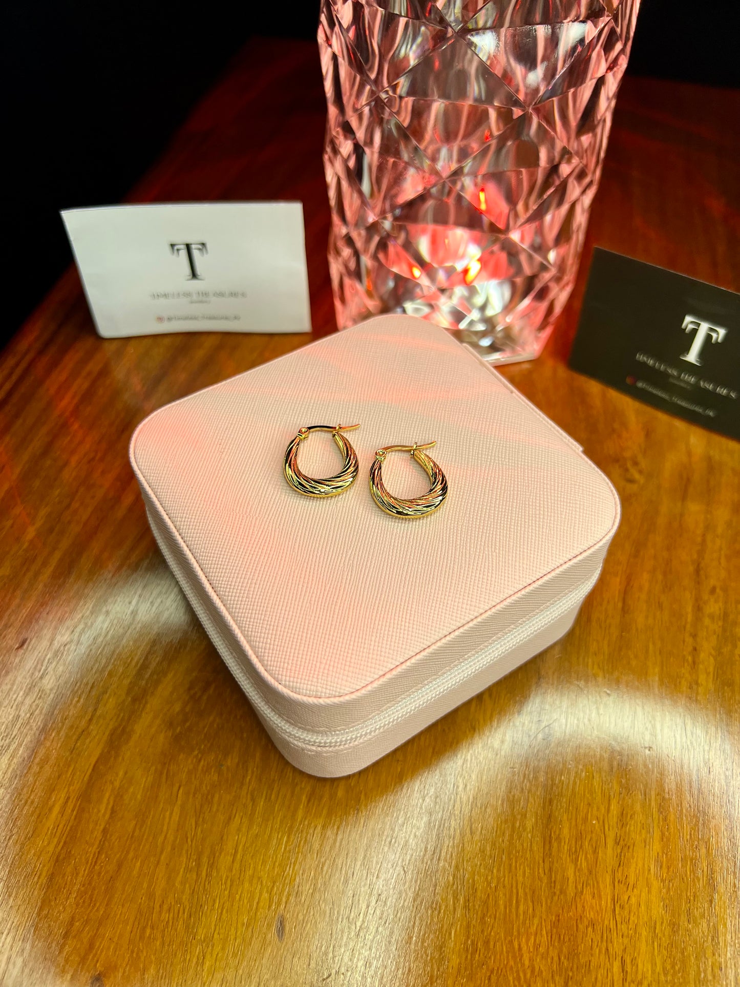 Premium Quality Stainless Steel 18k Luxury Hoops