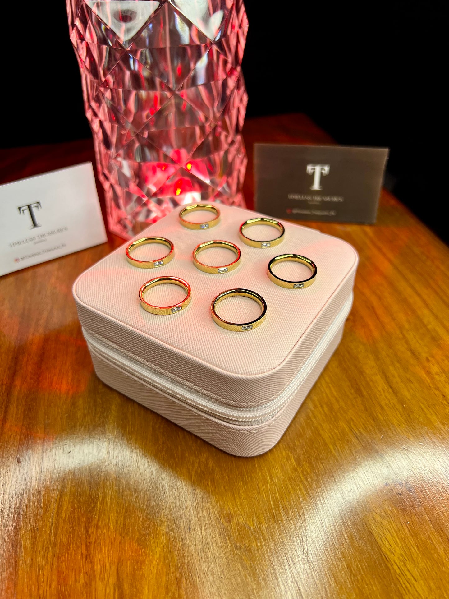 Premium Quality Stainless Steel 18k Minimalistic stone Ring
