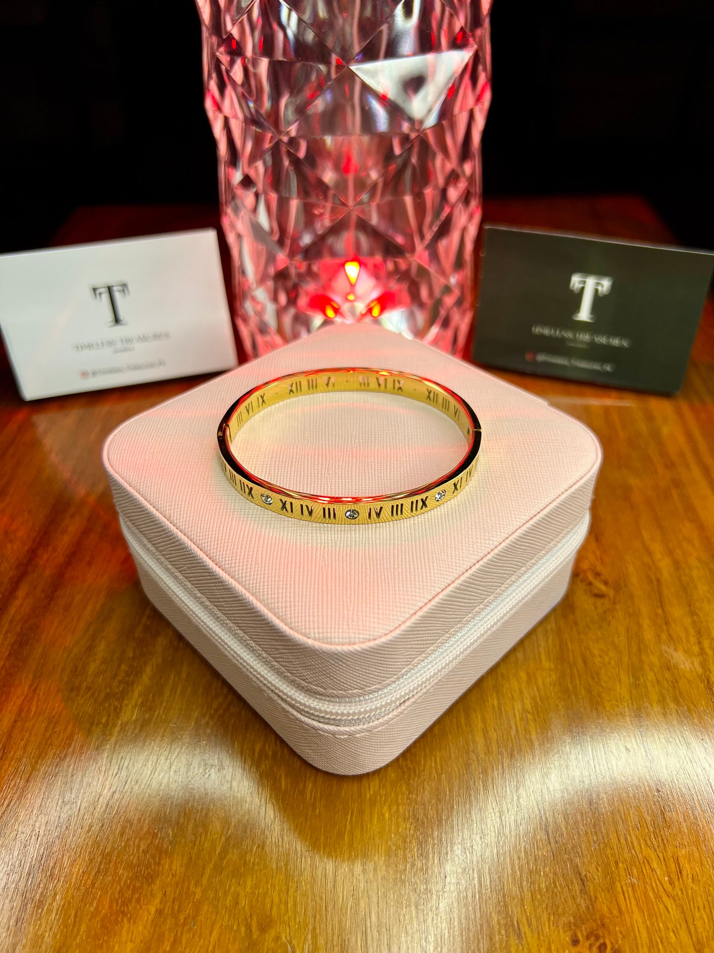 Premium Quality Stainless Steel 18k Roman Stone Handcuff