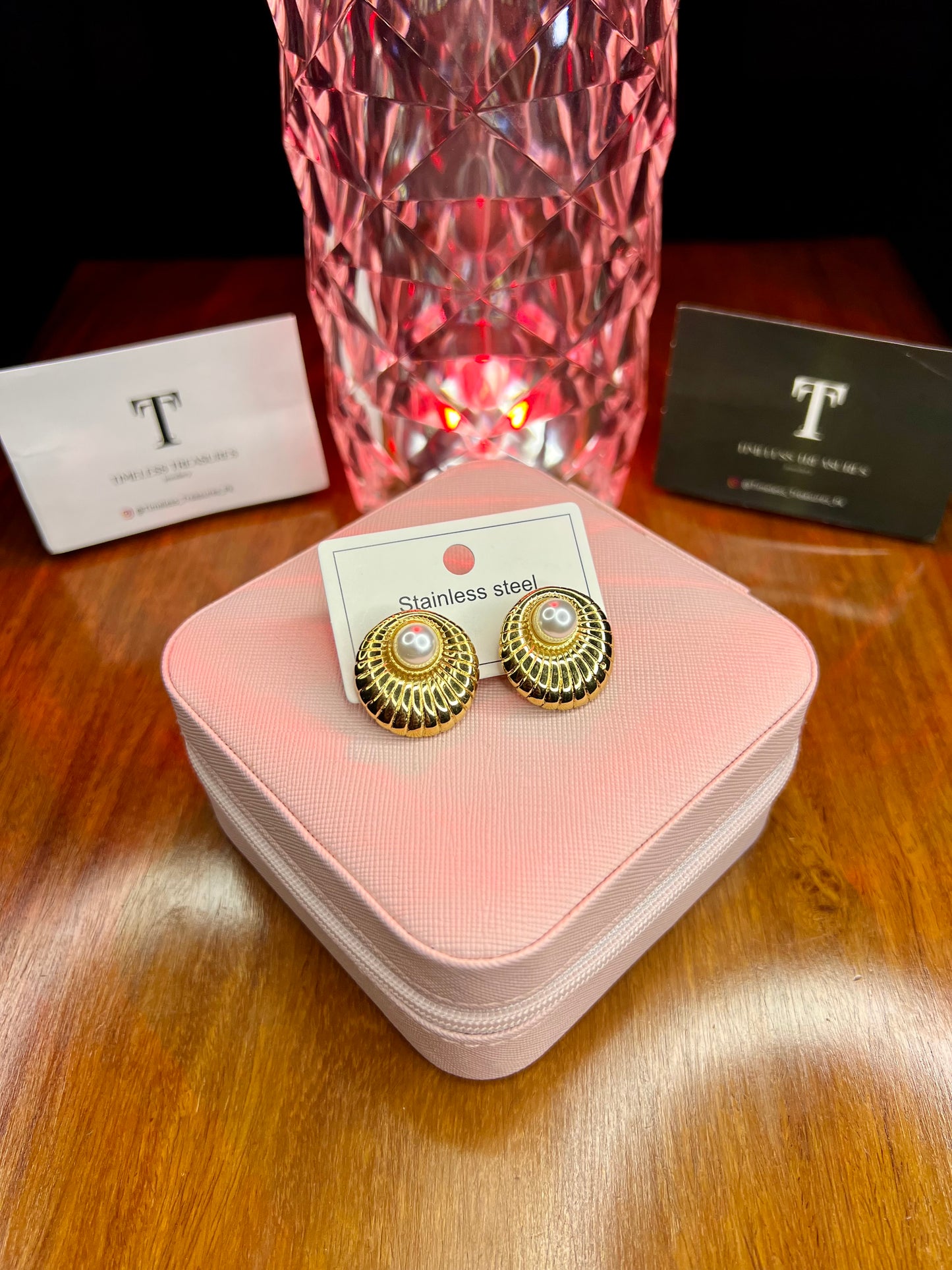 Premium Quality Stainless Steel 18k Sea Shell EarStuds