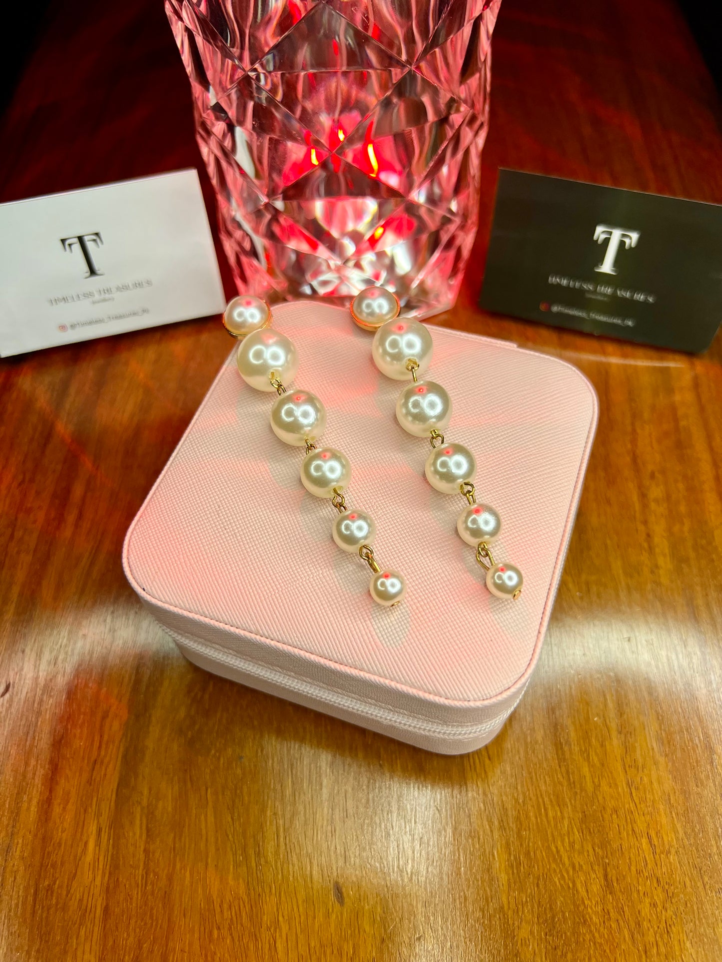 Premium Quality Stainless Steel 18k Pearl Drop Earrings