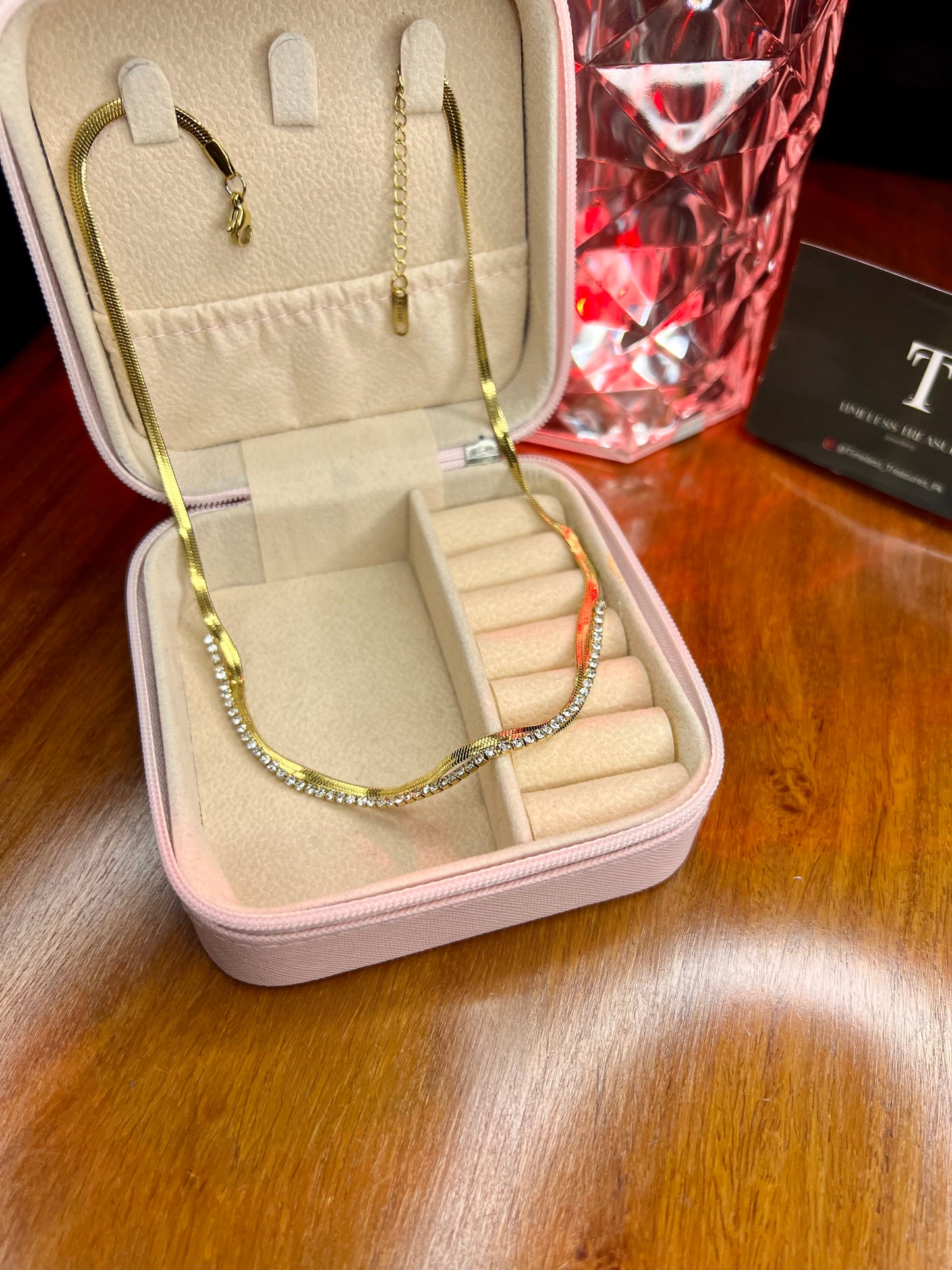 Premium Quality Stainless Steel 18k Zircon Luxury Necklace