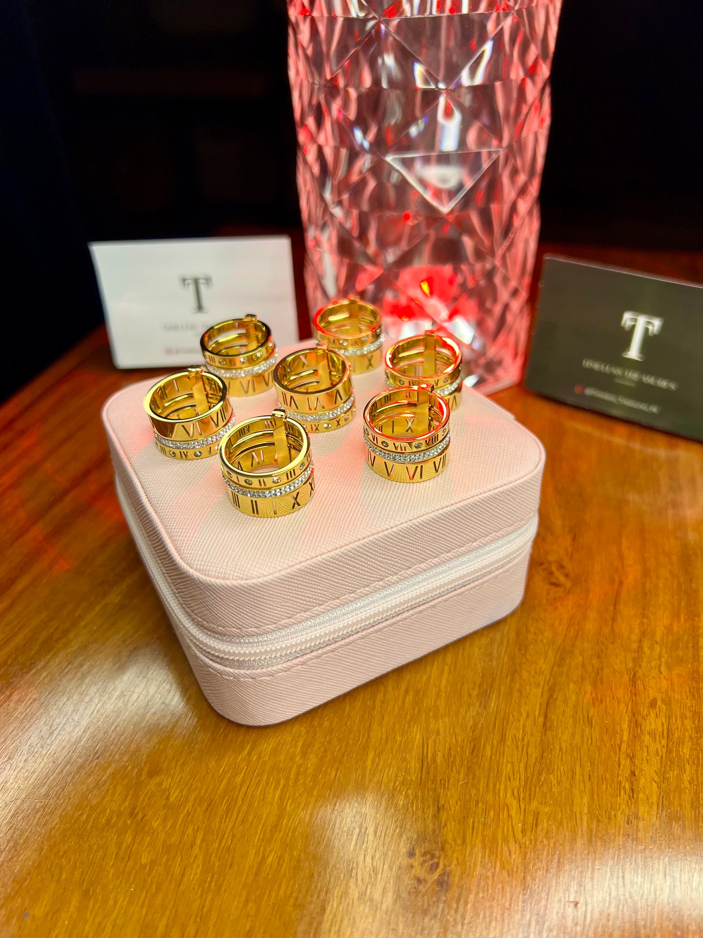 Premium Quality Stainless Steel 18k Triple Layer Roman Ring