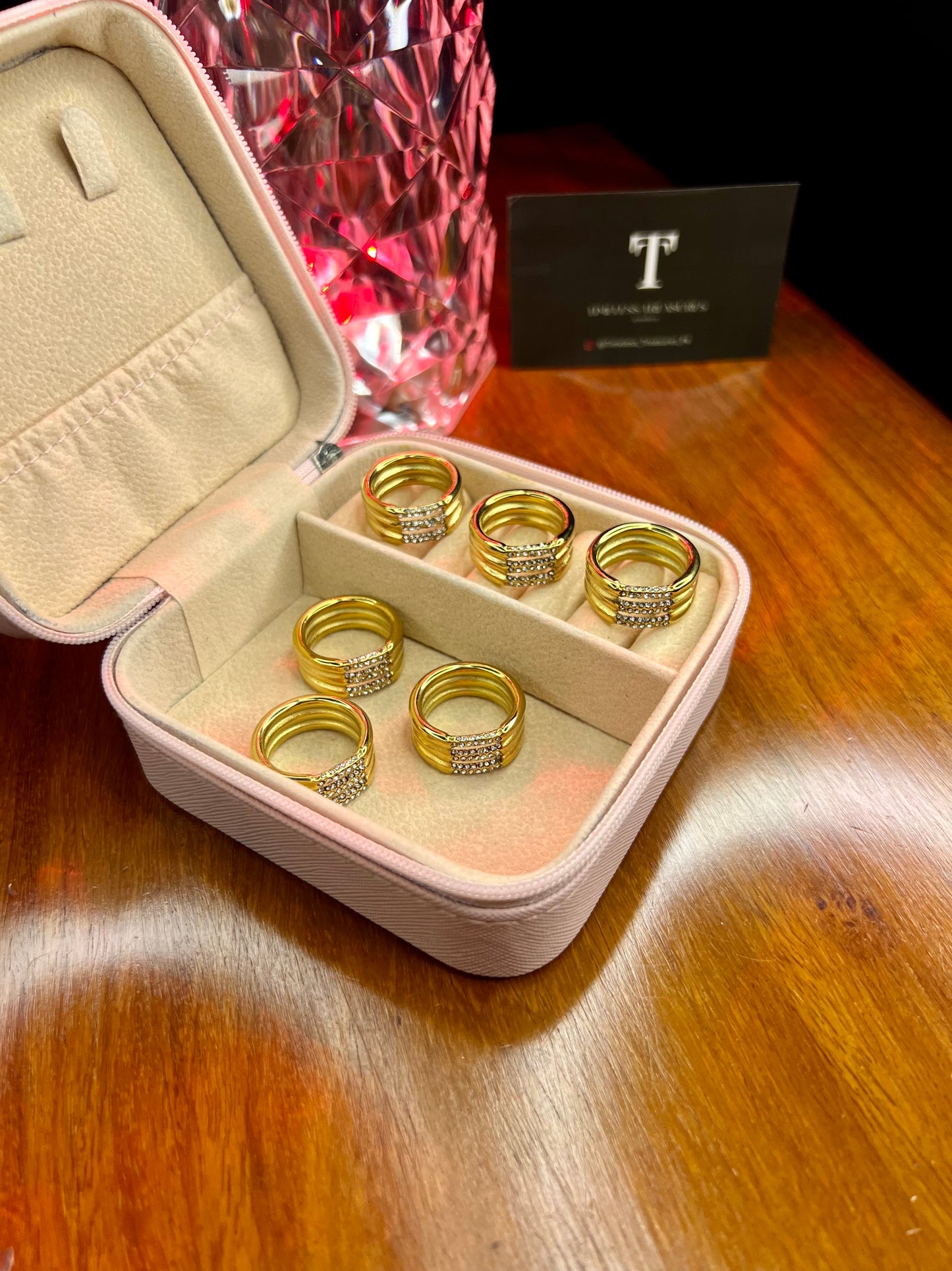Premium Quality Stainless Steel 18k Aura Stack Gold Ring