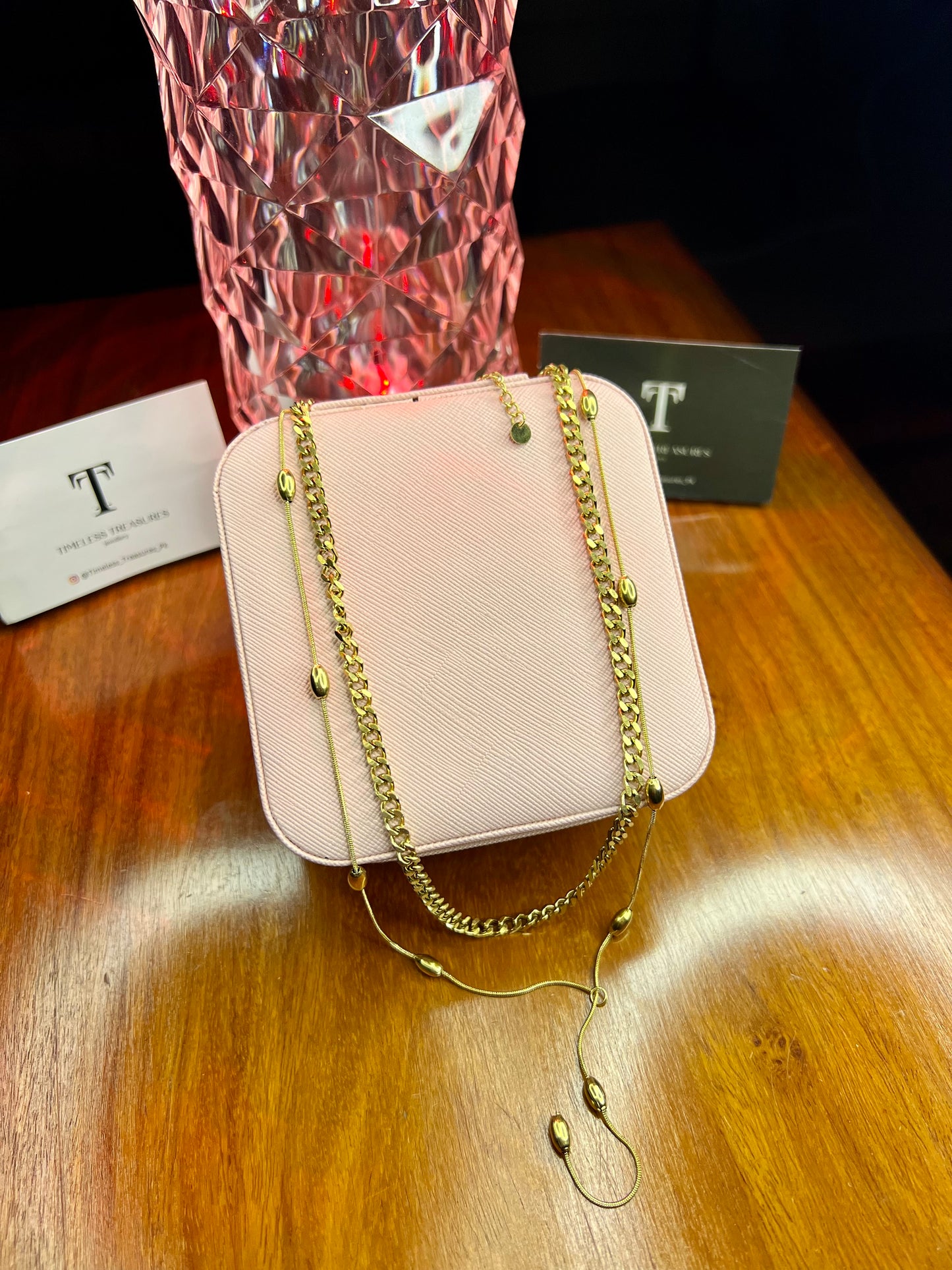 Premium Quality Stainless Steel 18k Double Chain Necklace
