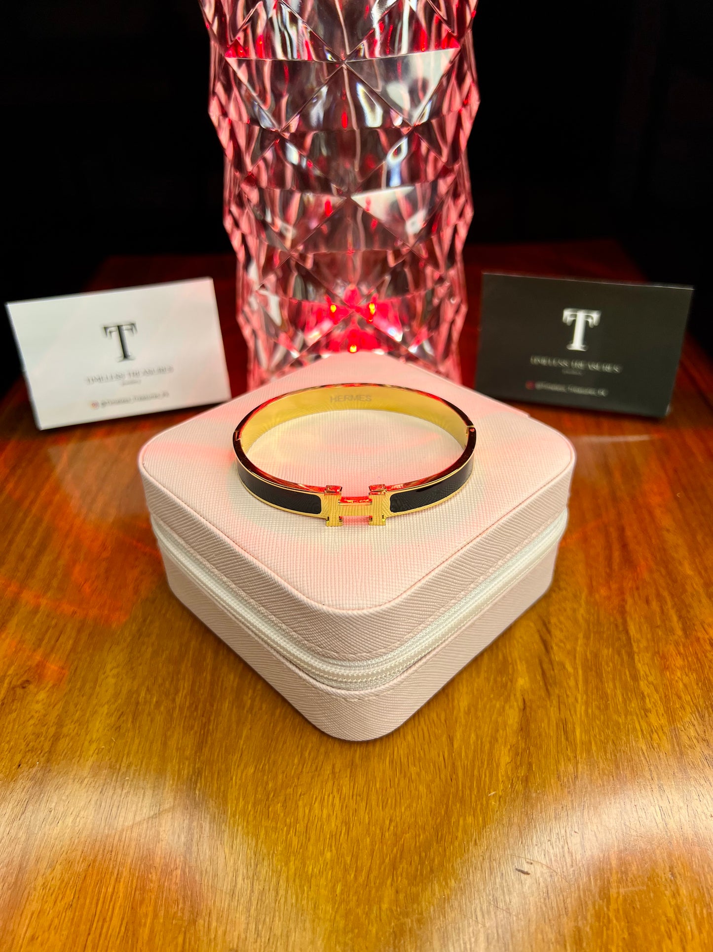 Premium Quality Stainless Steel 18k Black Hermes Handcuff