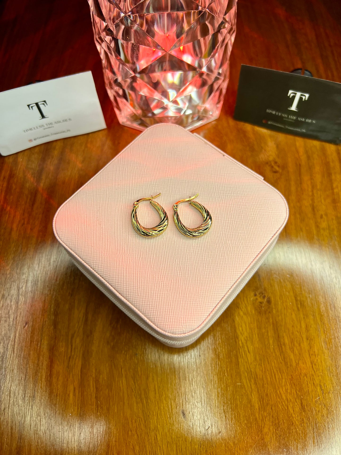 Premium Quality Stainless Steel 18k Luxury Hoops