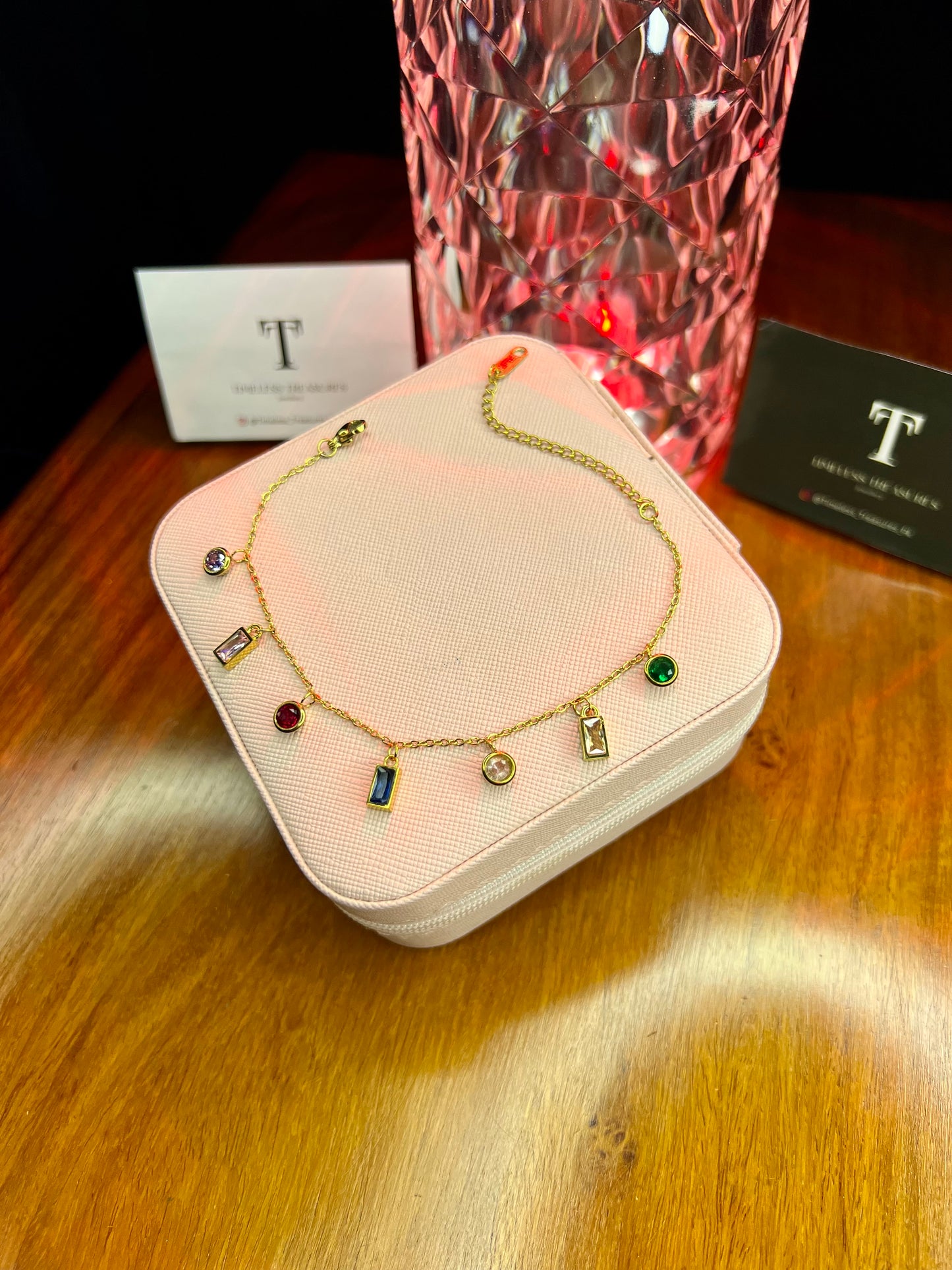 Premium Quality Stainless Steel 18k Luxury Stone Bracelet