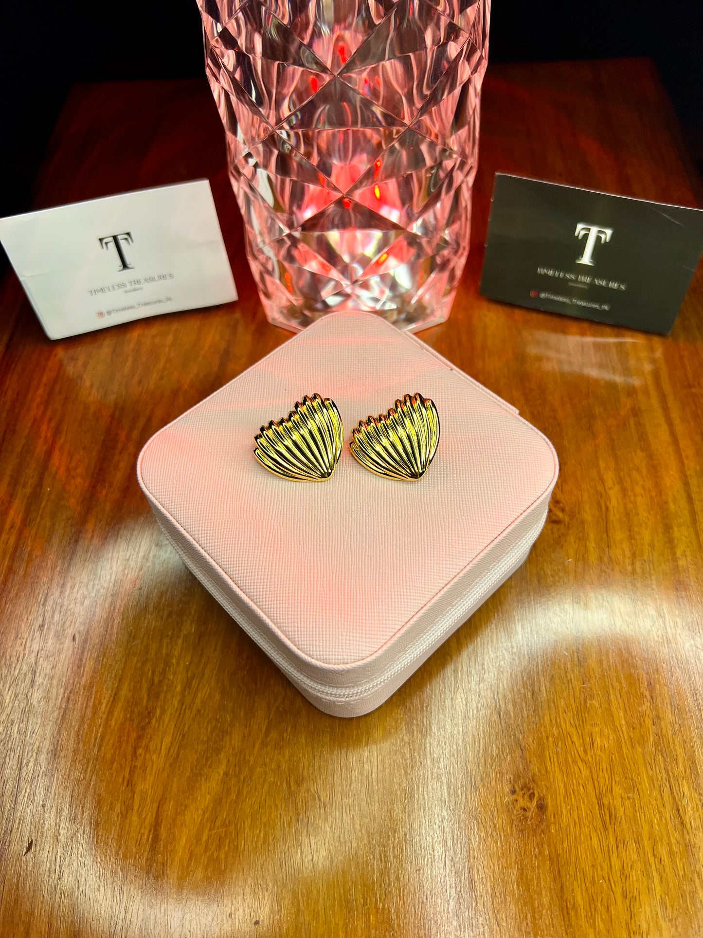 Premium Quality Stainless Steel 18k Lining Heart EarStuds