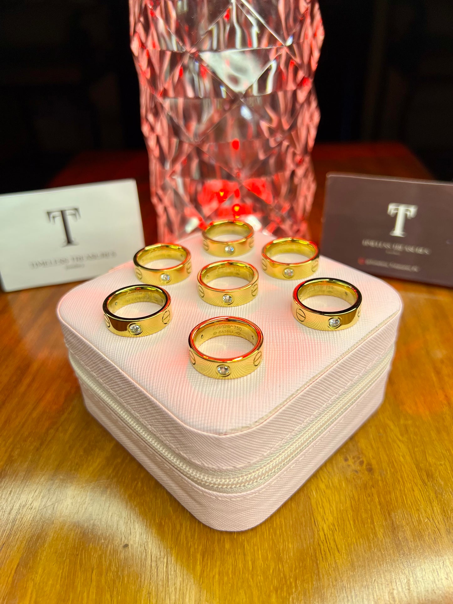 Premium Quality Stainless Steel 18k Cartier Stone Ring
