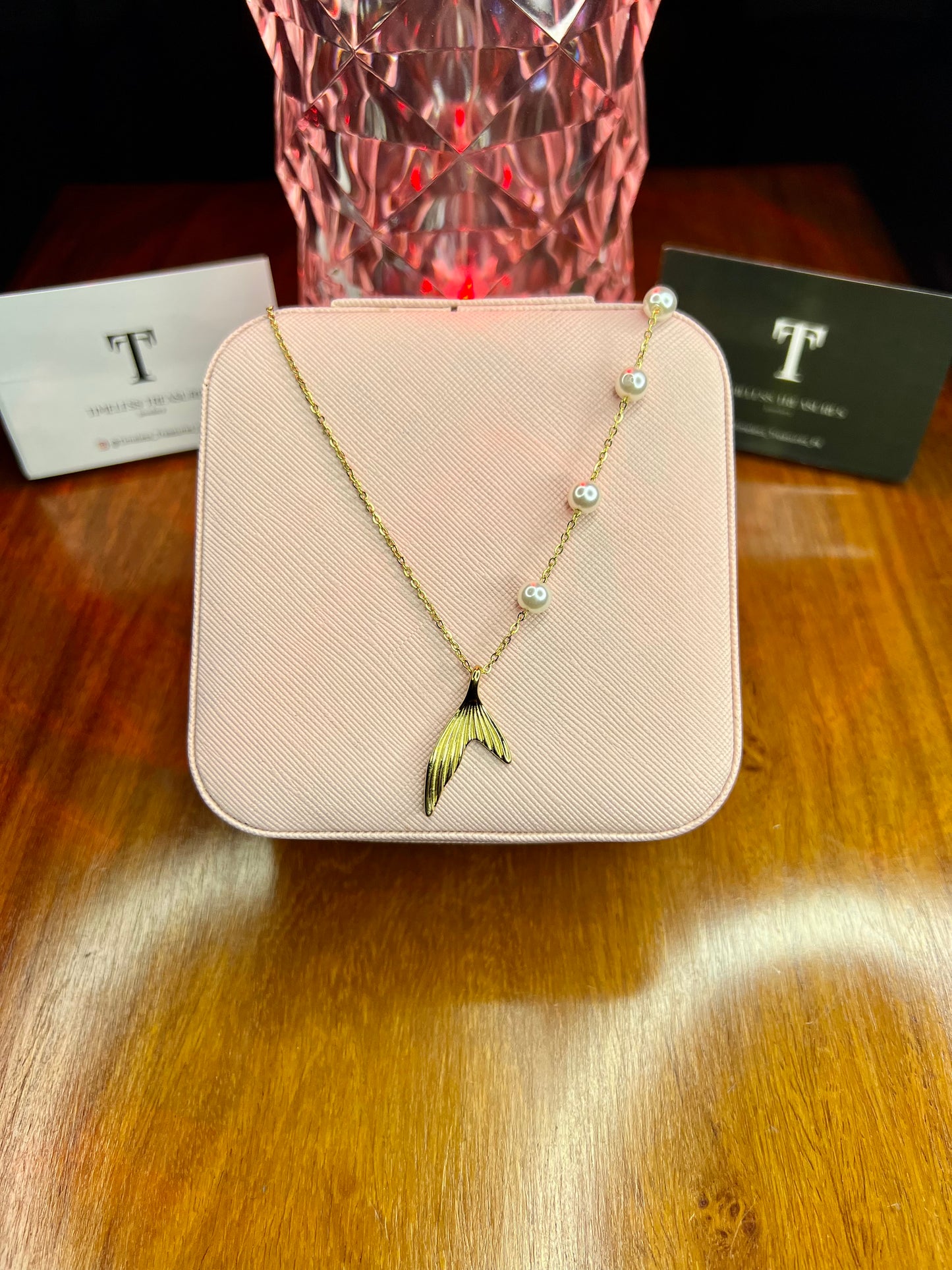 Premium Quality Stainless Steel 18k Mermaid Pearl High Quality Necklace