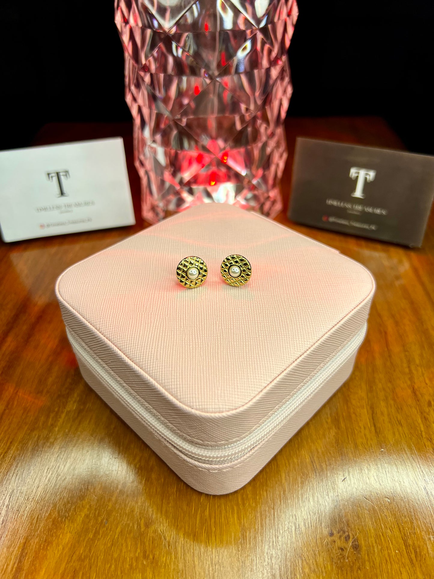 Premium Quality Stainless Steel 18k Small Pearl Vintage EarStuds