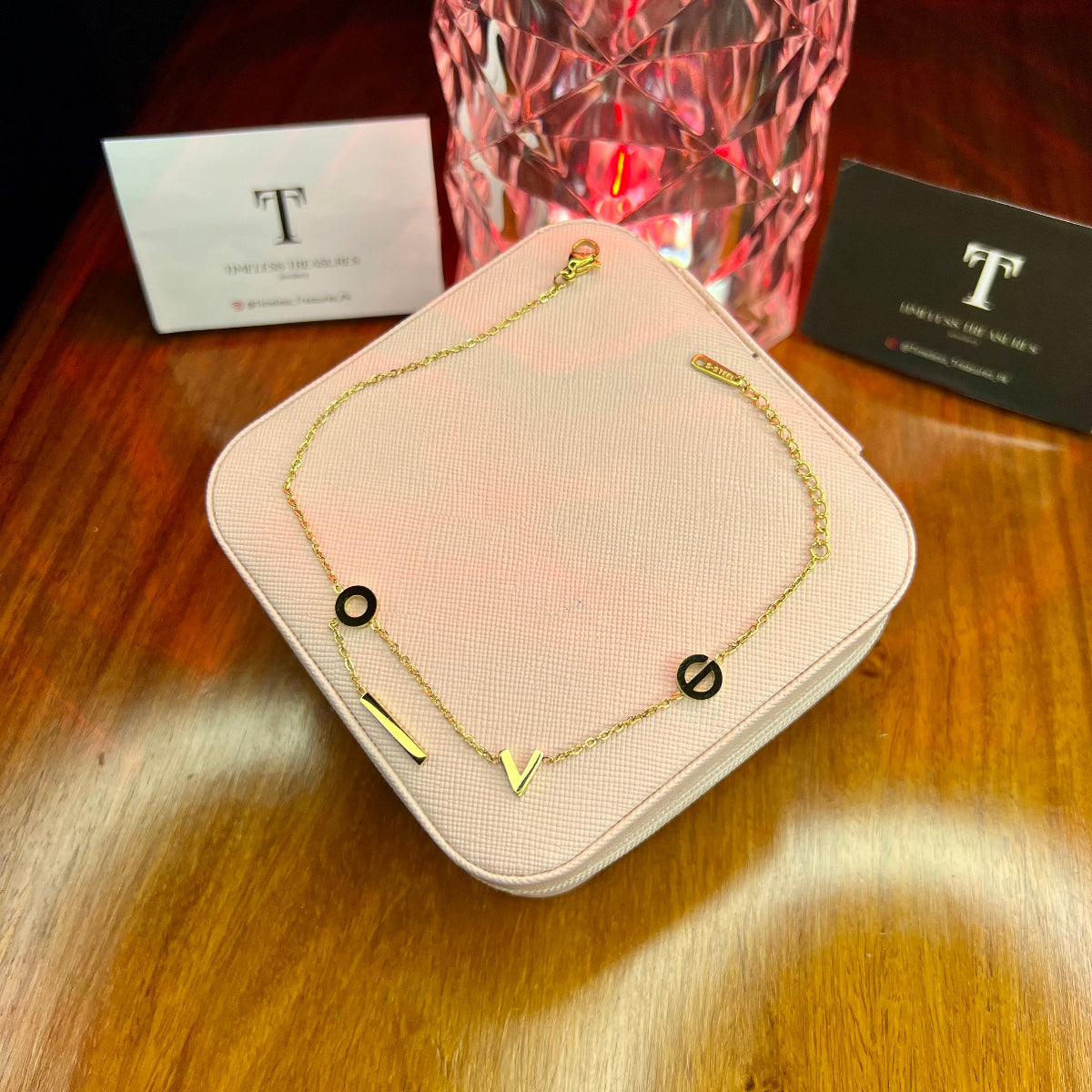 Premium Quality Stainless Steel 18k Love Anklet