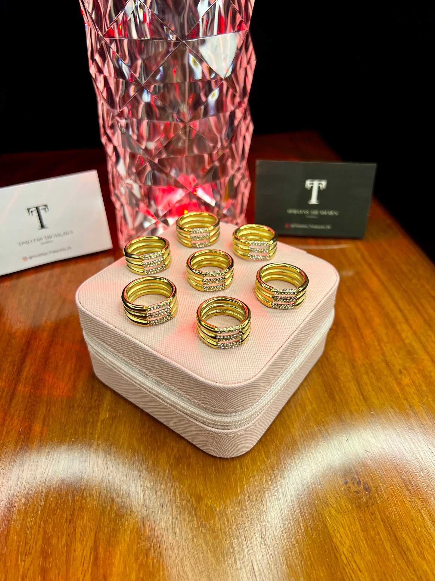 Premium Quality Stainless Steel 18k Aura Stack Gold Ring