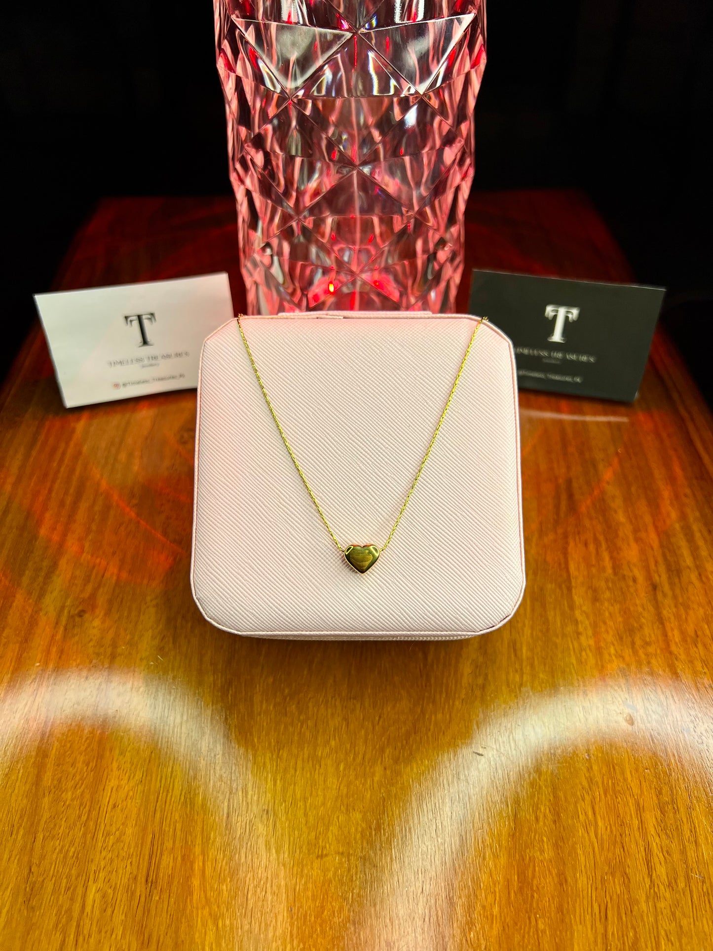 Premium Quality Stainless Steel 18k Retro Heart Necklace