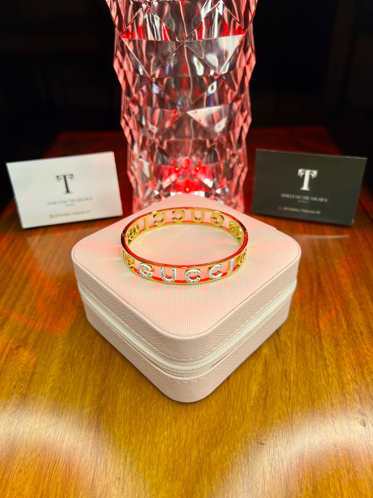 Premium Quality Stainless Steel 18k Gucci Branded Cuff