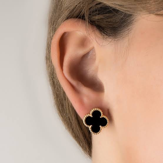 Premium Quality Stainless Steel 18k Clover Studs