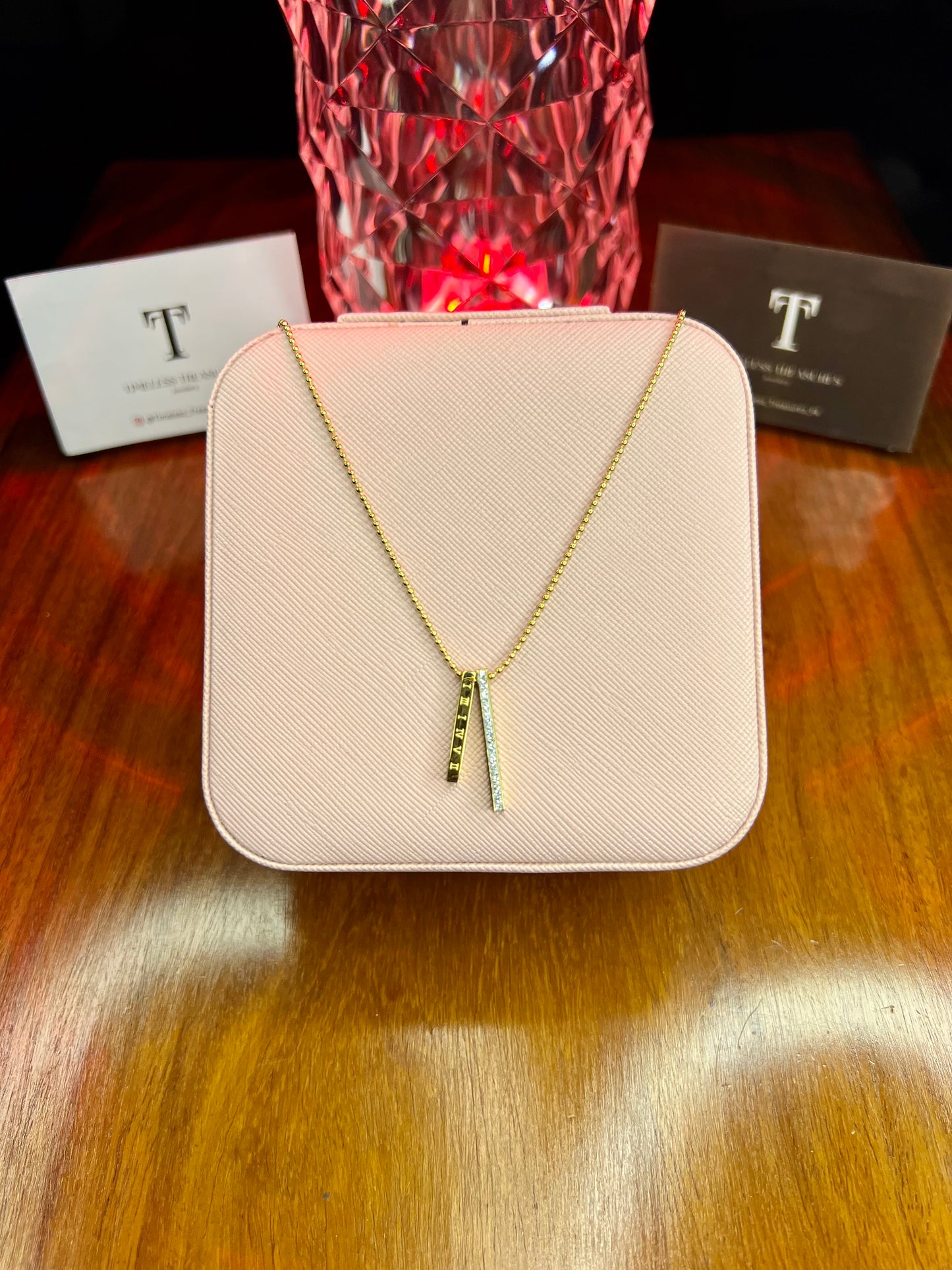 Premium Quality Stainless Steel 18k Roman Slides Luxury Necklace