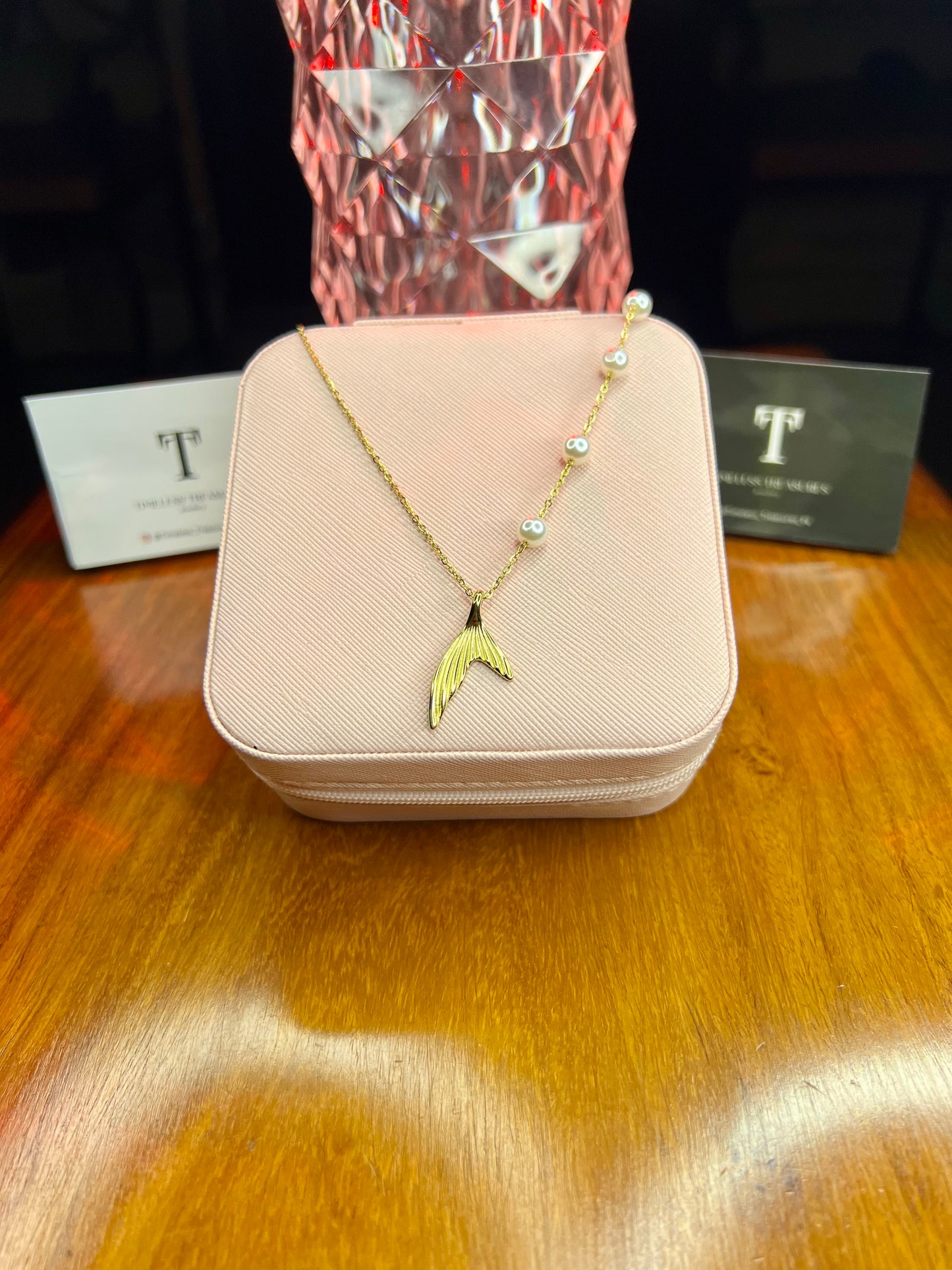 Premium Quality Stainless Steel 18k Mermaid Pearl High Quality Necklace
