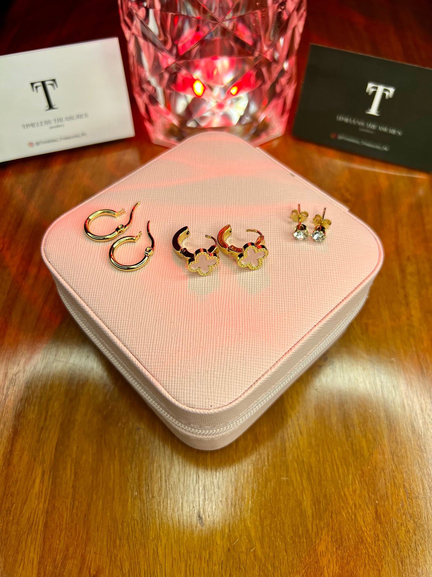 Premium Quality Stainless Steel 18k Set of 3 Earrings