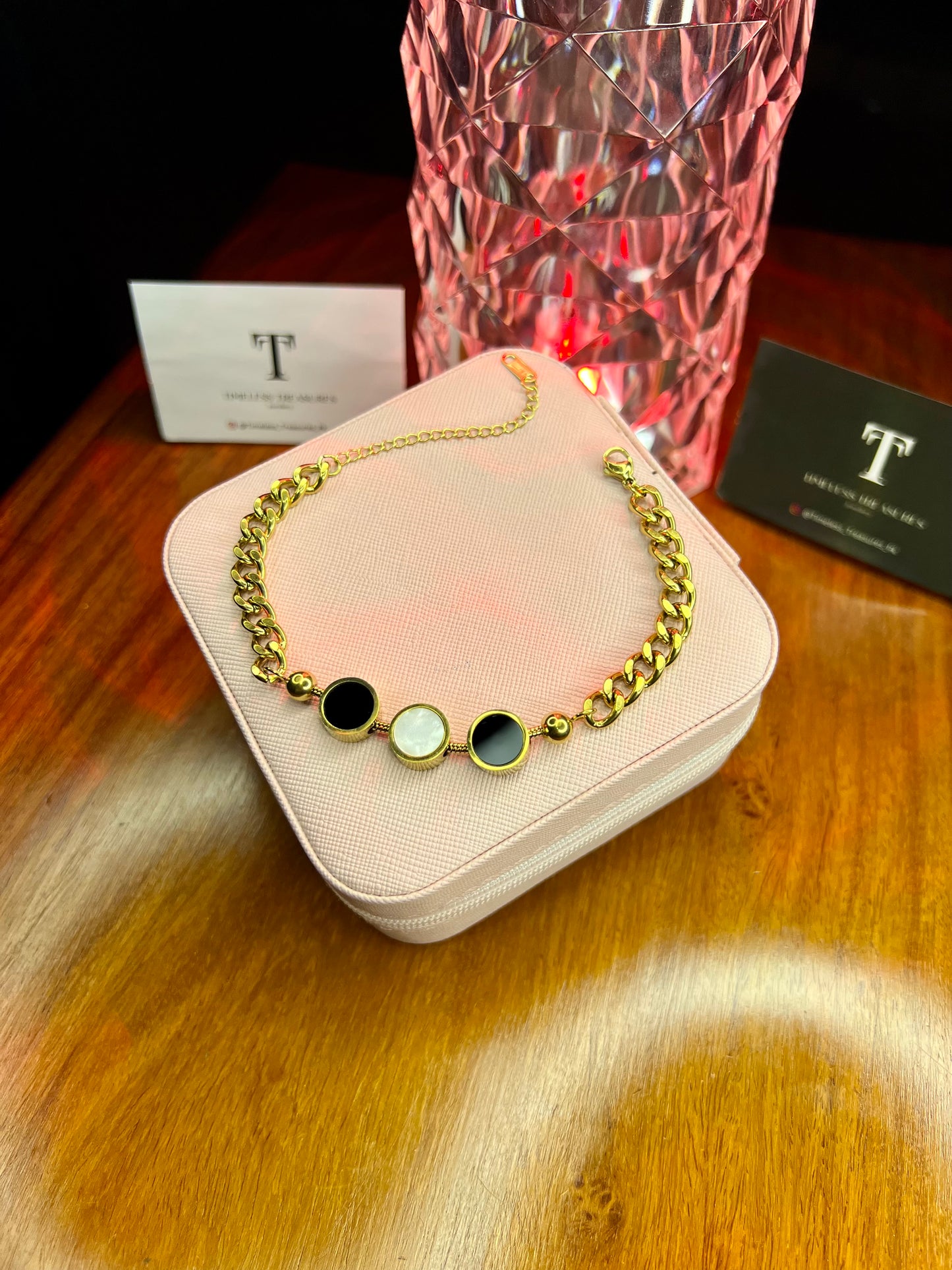 Premium Quality Stainless Steel 18k 3 Motifs Bracelet