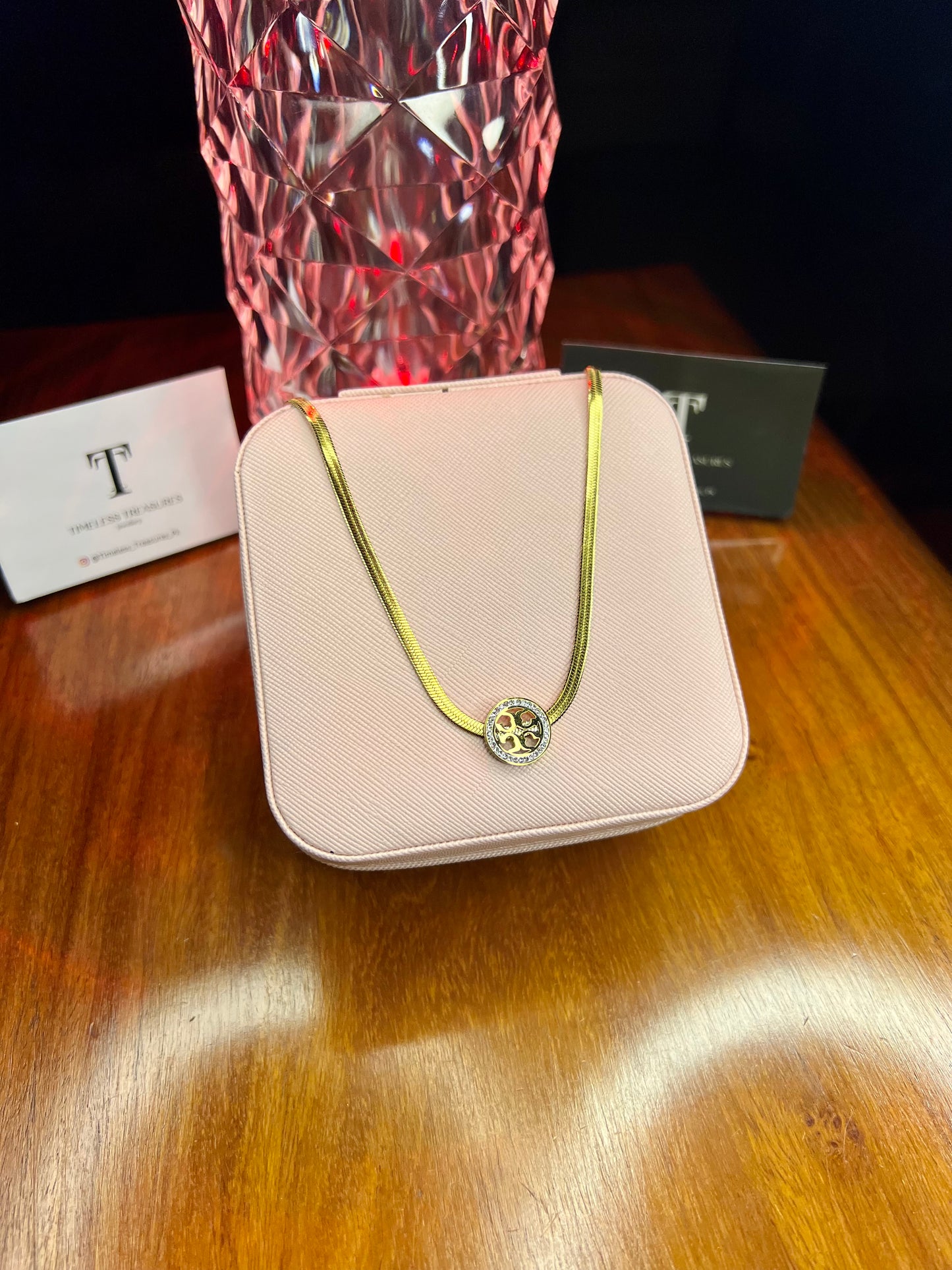 Premium Quality Stainless Steel 18k Tory Snake Chain Necklace
