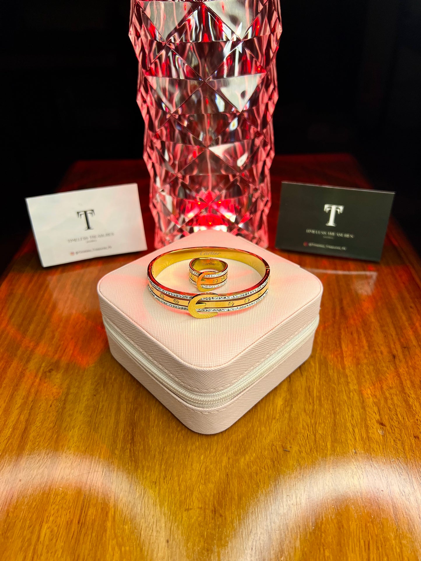 Premium Quality Stainless Steel 18k Golden Buckle Statement