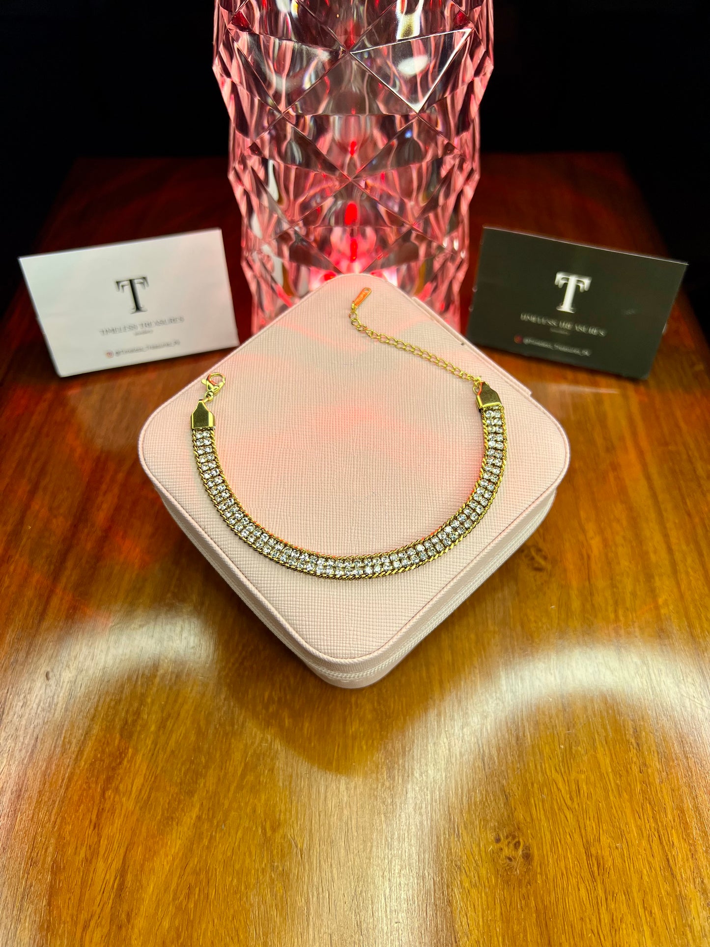 Premium Quality Stainless Steel 18k Double Layer Zircon Braided Bracelet