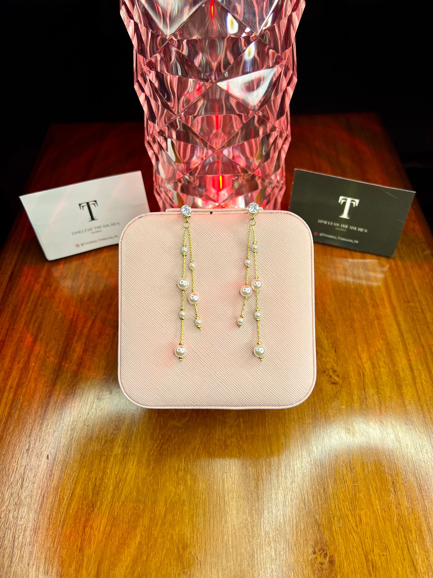 Premium Quality Stainless Steel 18k Pearl Drop Earrings