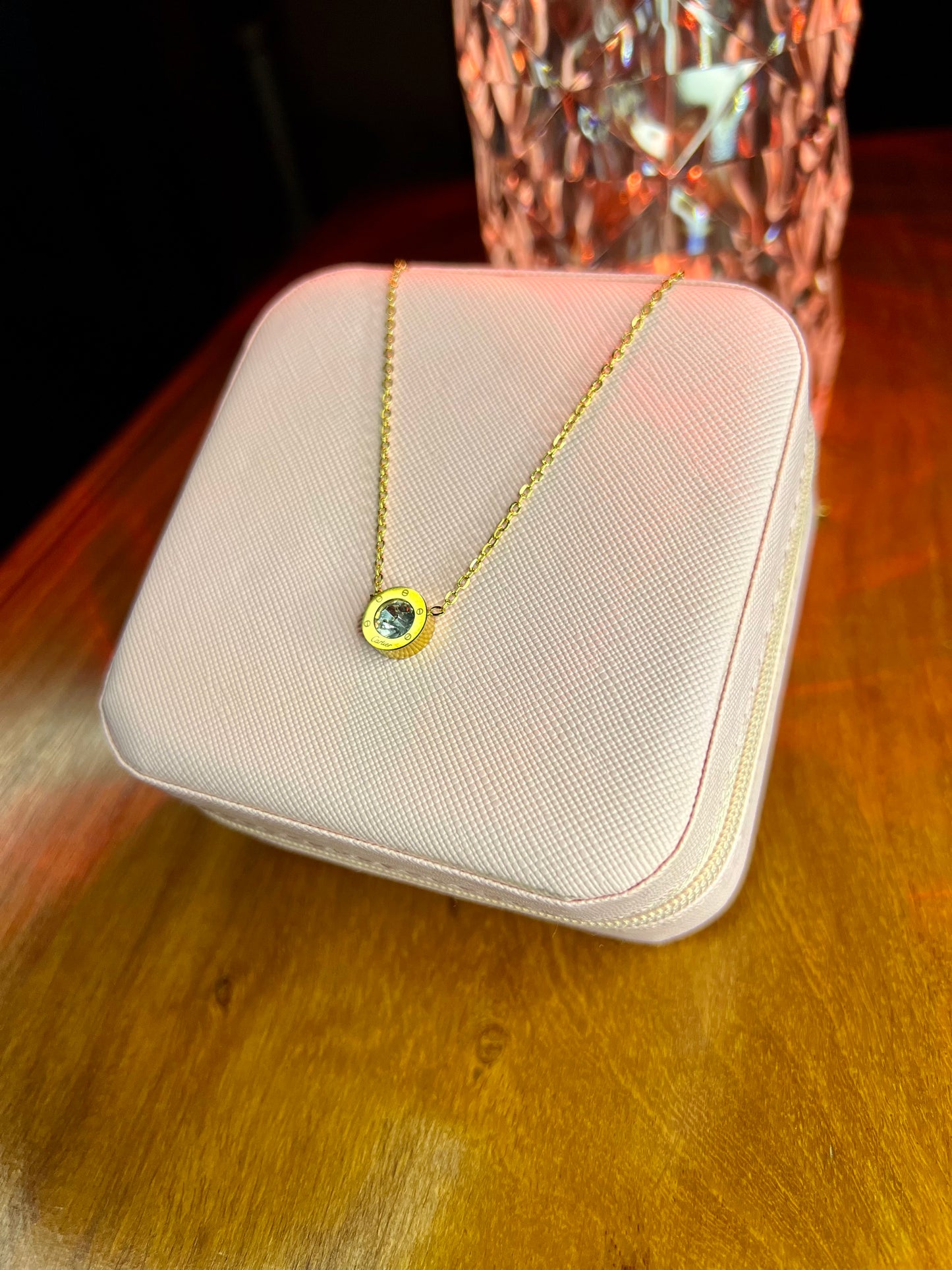 Premium Quality Stainless Steel 18k Cartier Stone Necklace