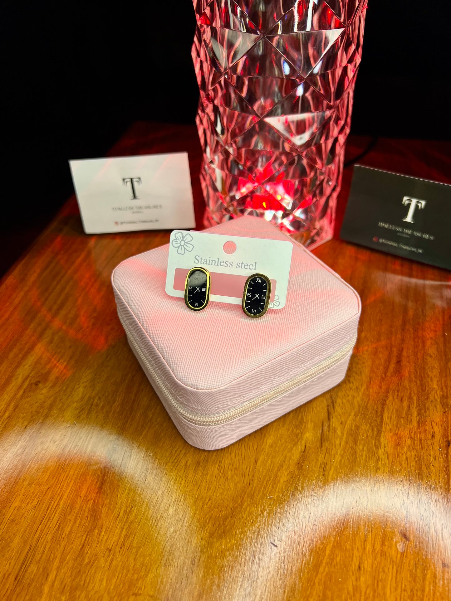 Premium Quality Stainless Steel 18k Timeless Watch EarStuds