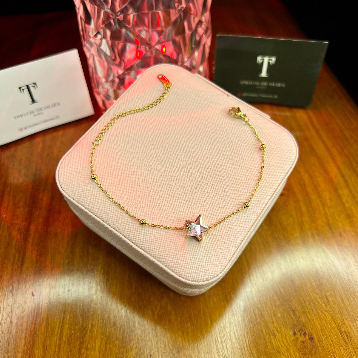 Premium Quality Stainless Steel 18k Star Chain Bracelet