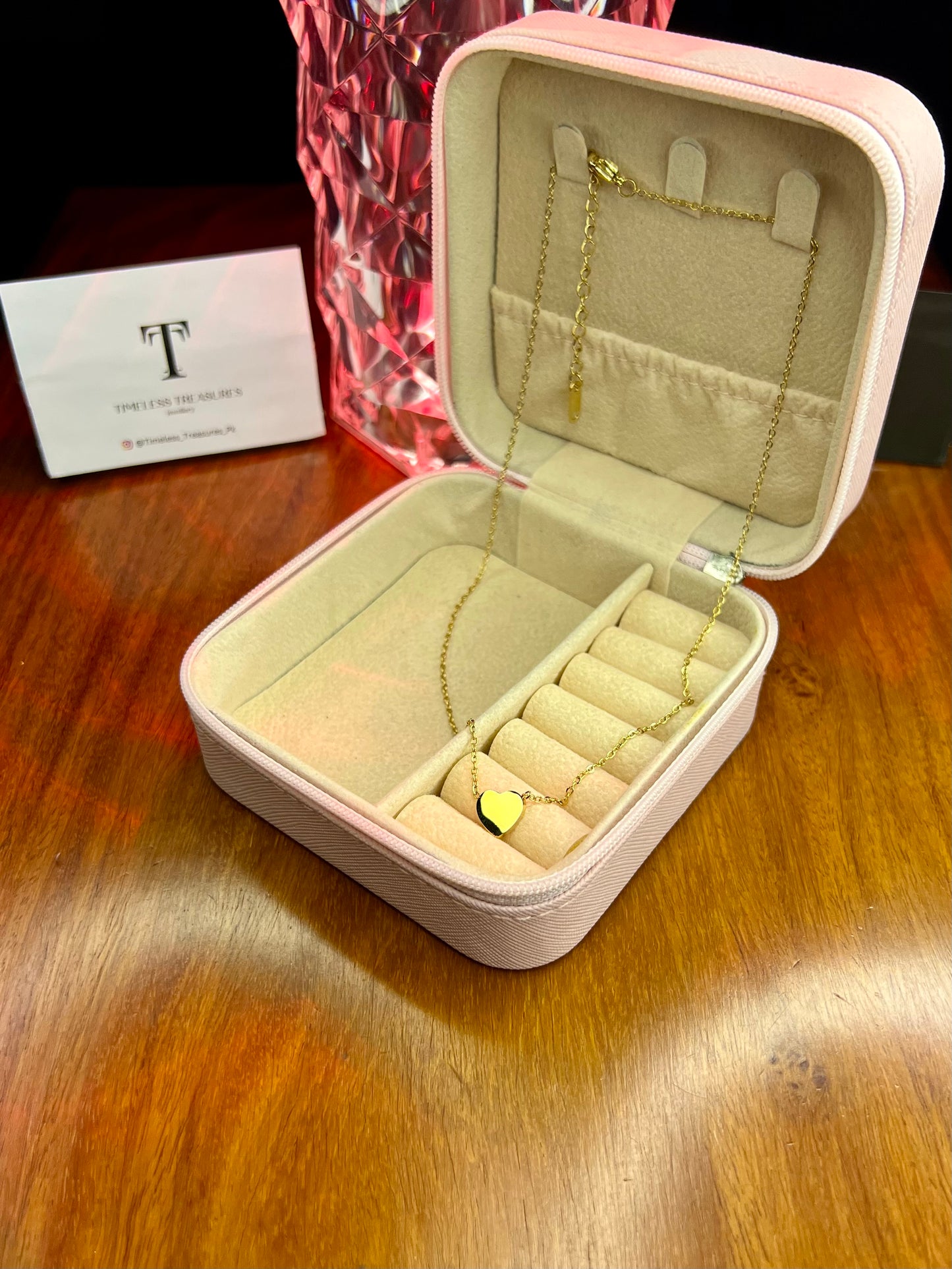 Premium Quality Stainless Steel 18k Golden Heart Necklace