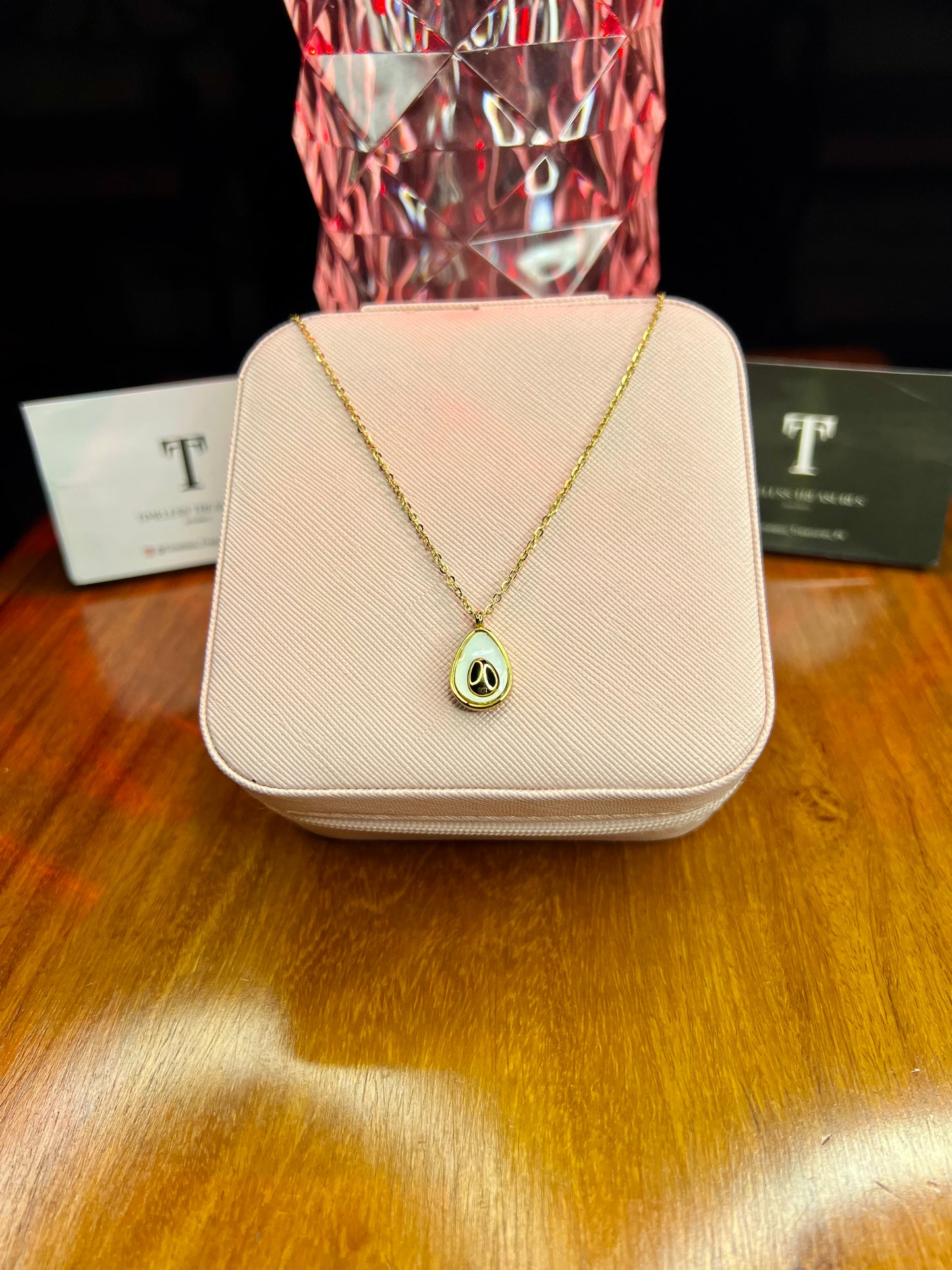 Premium Quality Stainless Steel 18k White n Gold Necklace