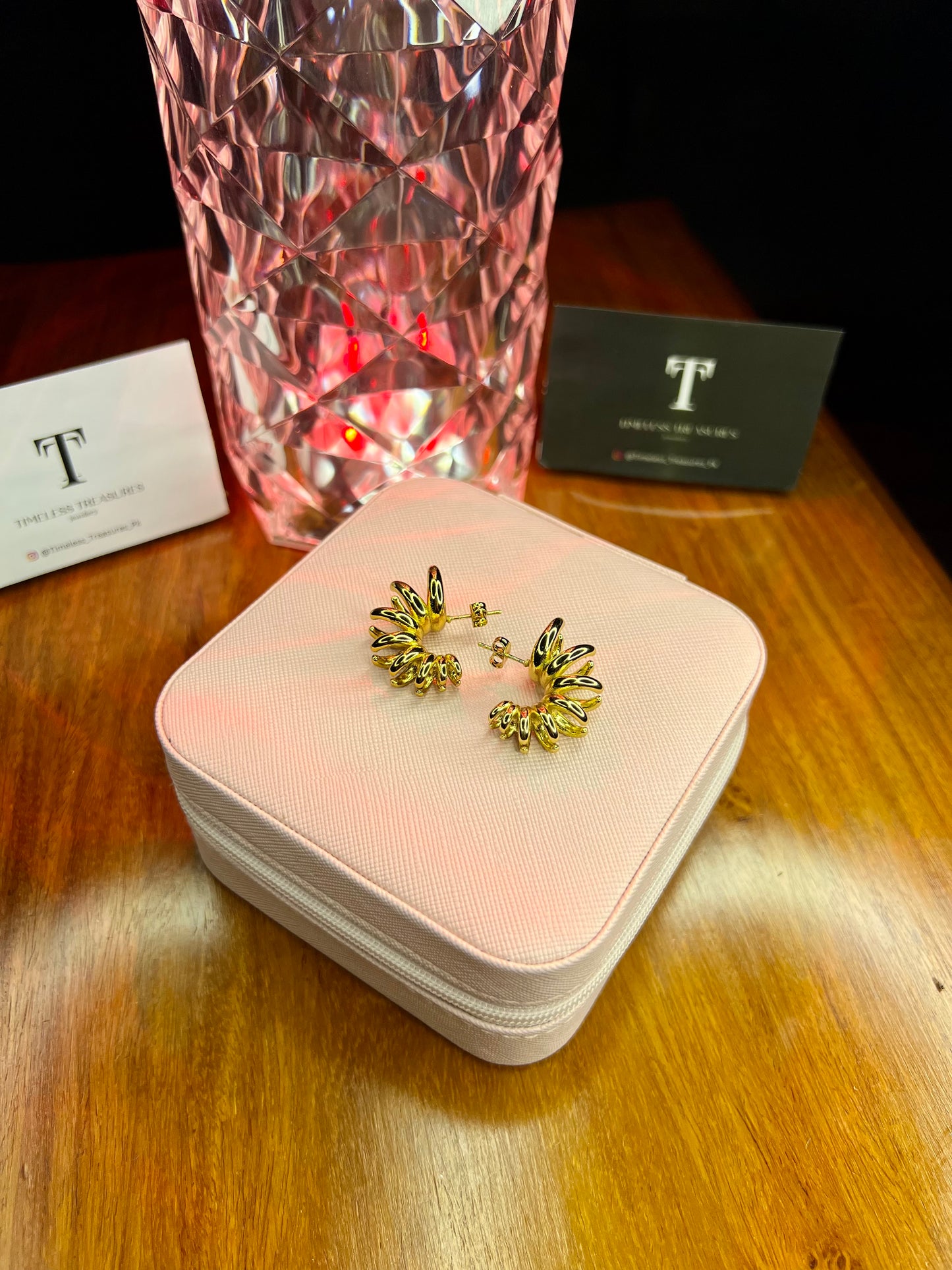 Premium Quality Stainless Steel 18k Gold Plated Spiky Studs