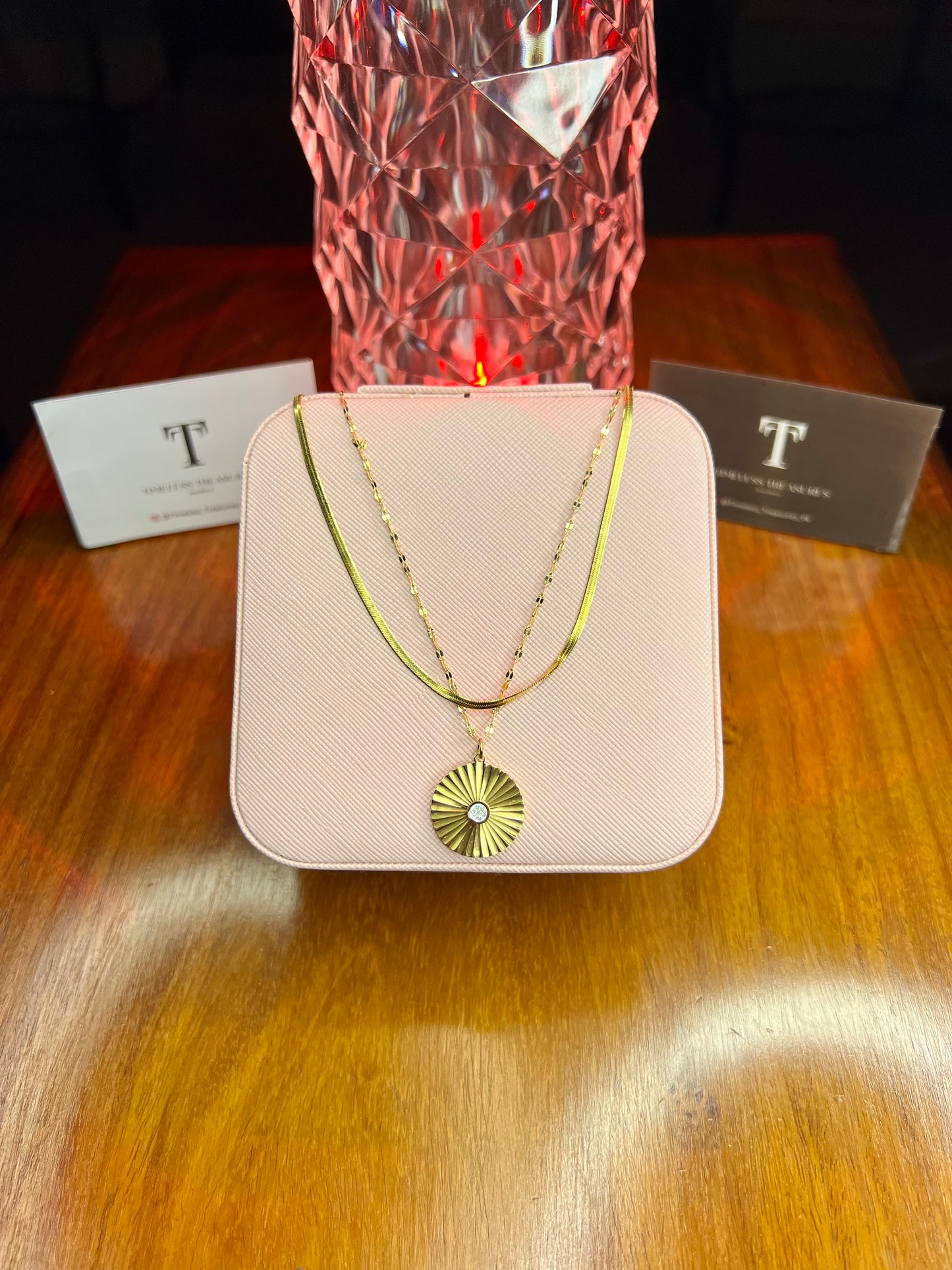 Premium Quality Stainless Steel 18k Double Chain Mahota Necklace