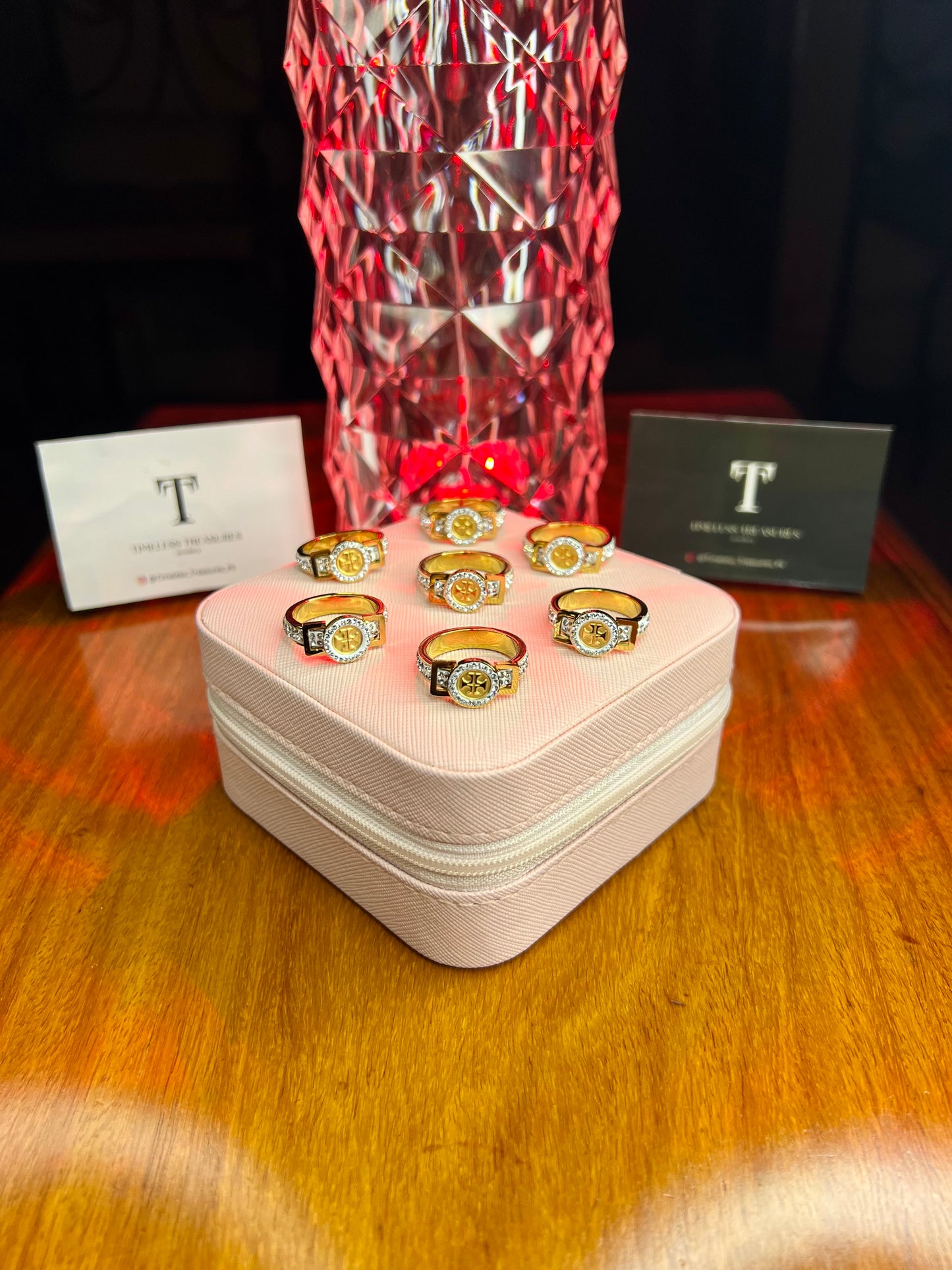 Premium Quality Stainless Steel 18k Tory Royal Ring