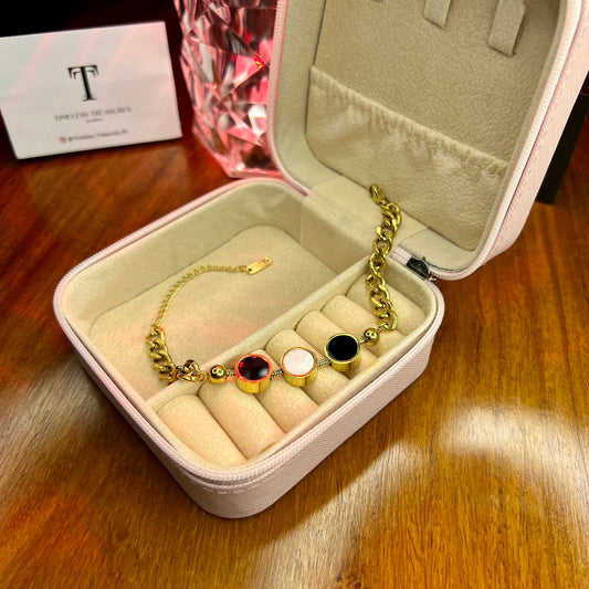 Premium Quality Stainless Steel 18k 3 Motifs Bracelet