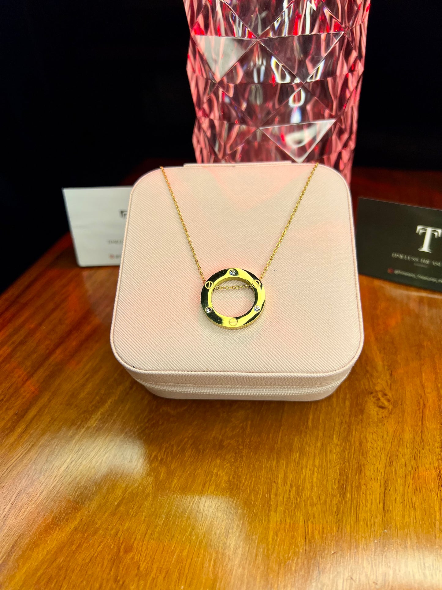 Premium Quality Stainless Steel 18k Cartier Gold Necklace