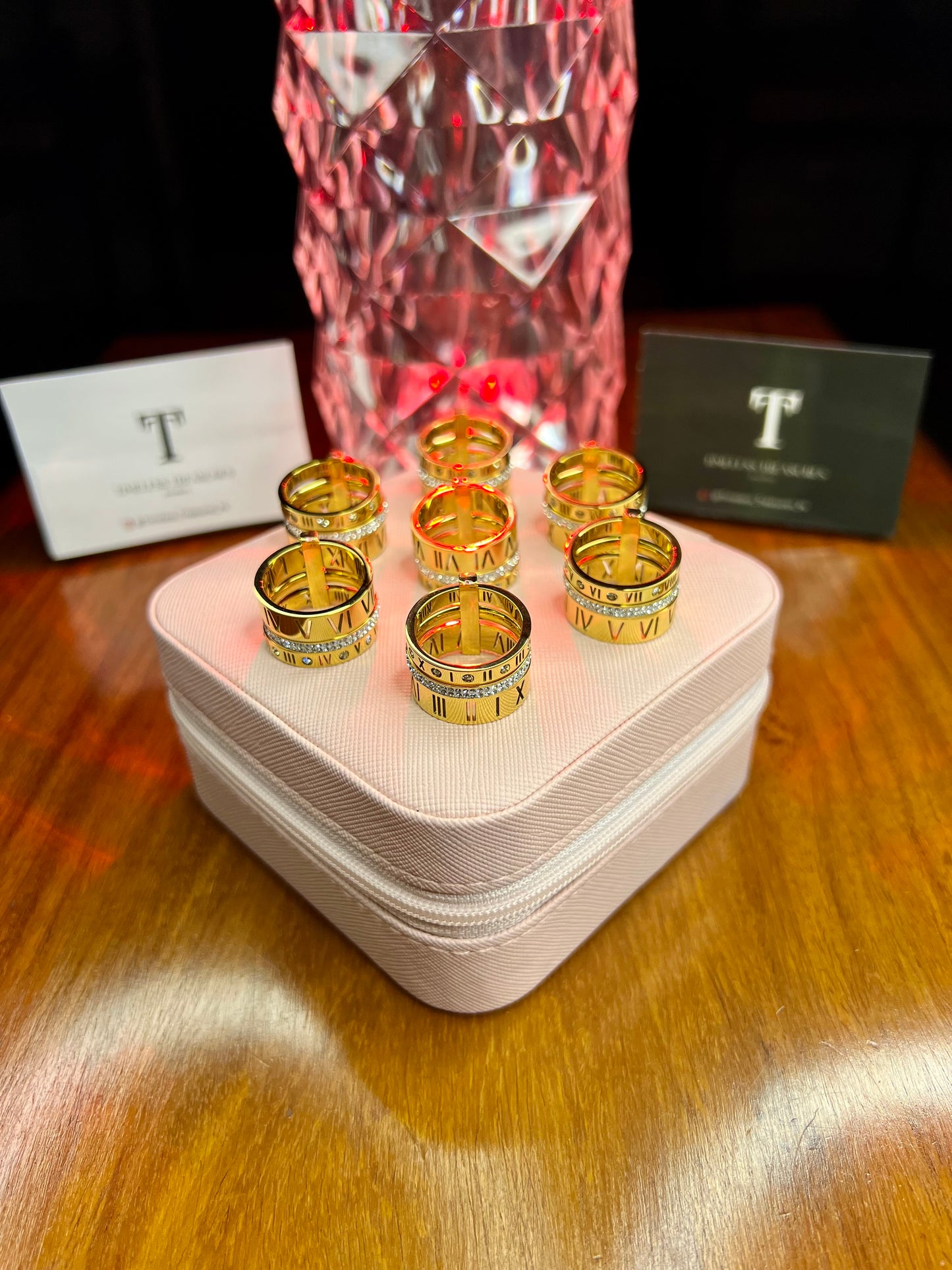 Premium Quality Stainless Steel 18k Triple Layer Roman Ring