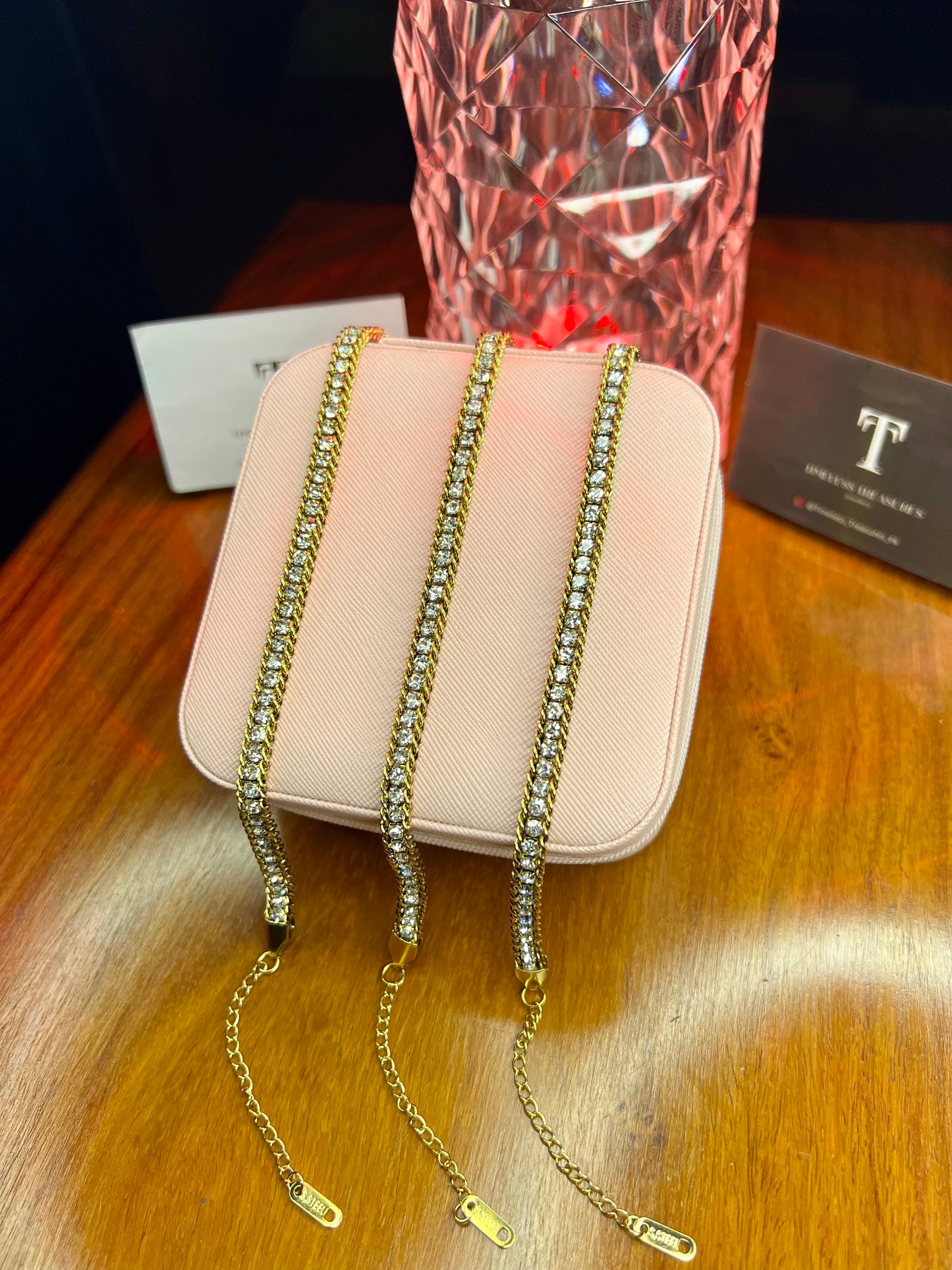 Premium Quality Stainless Steel 18k Stone Braided Bracelet