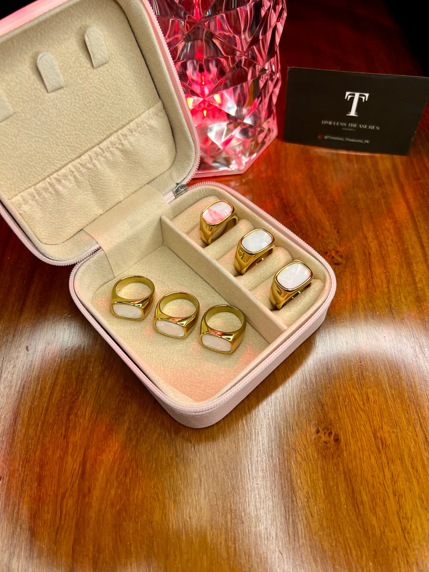 Premium Quality Stainless Steel 18k White Nova Ring