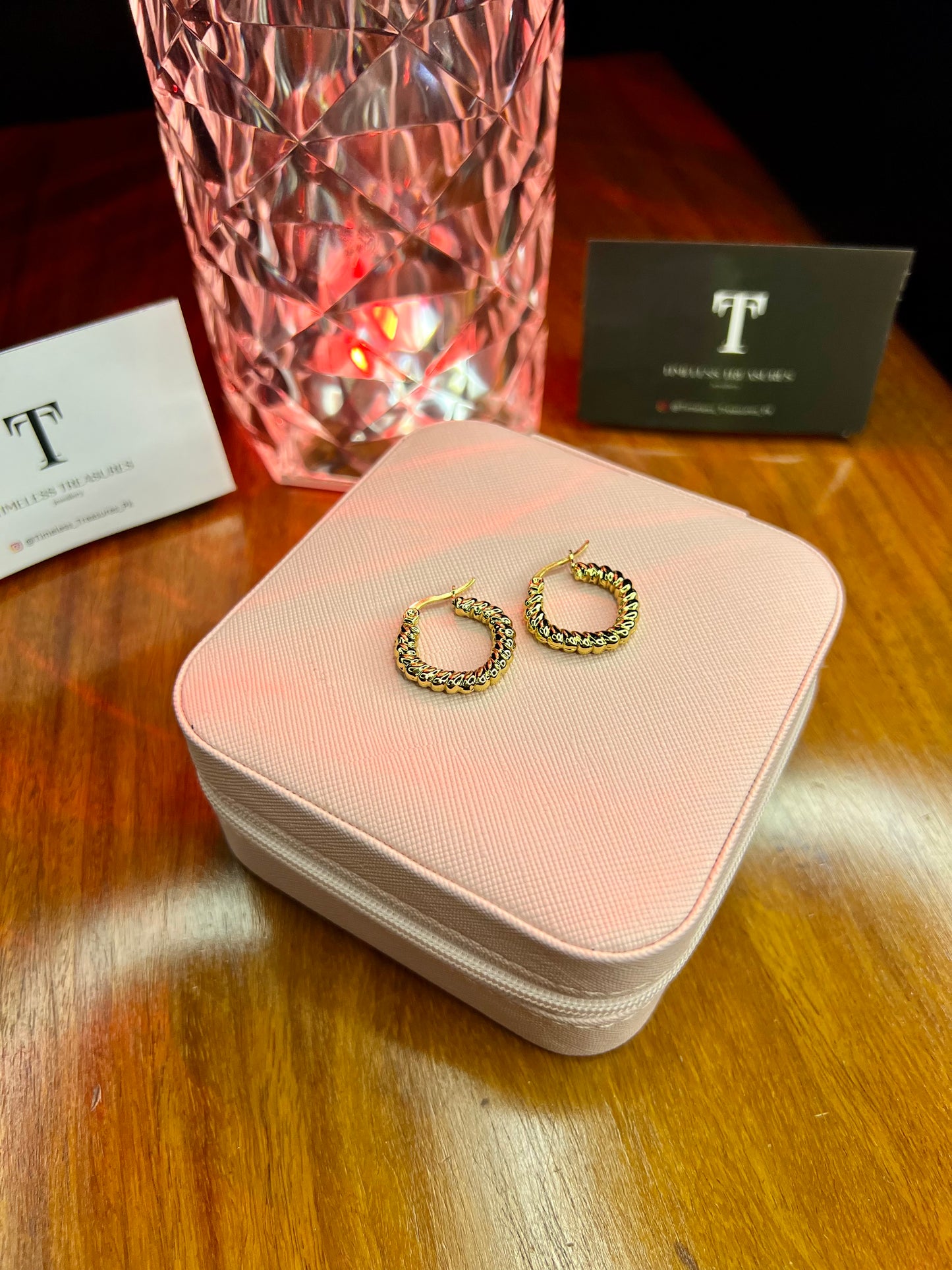 Premium Quality Stainless Steel 18k Luxury Hoops
