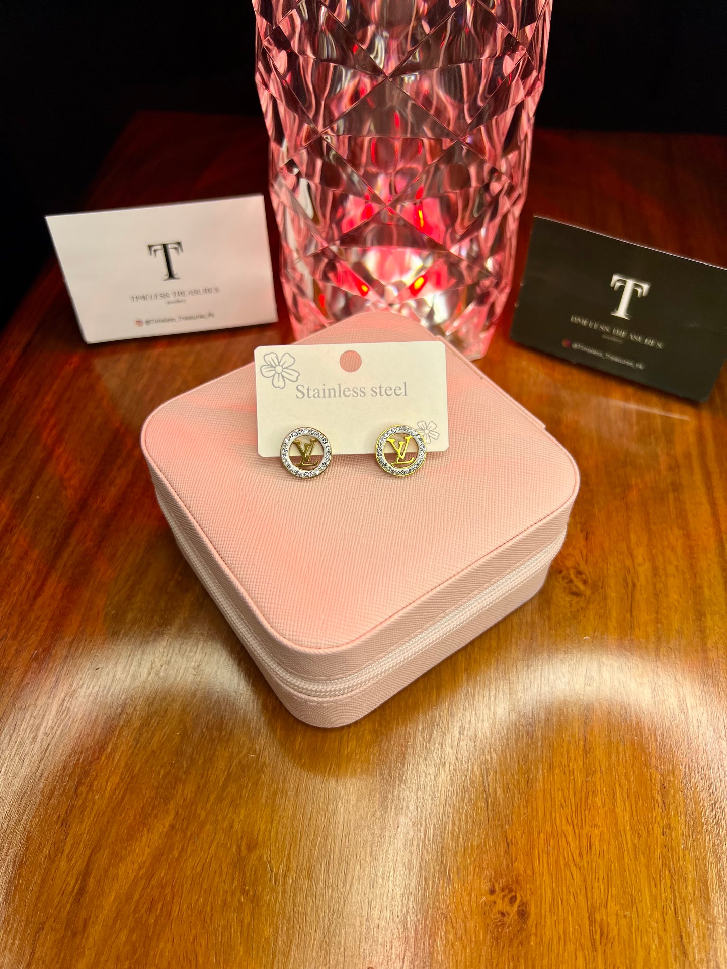 Premium Quality Stainless Steel 18k Branded EarStuds