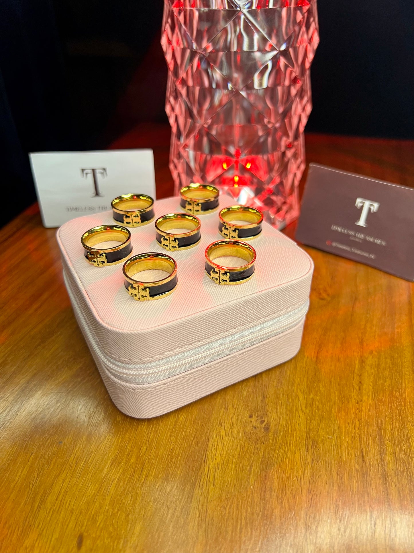Premium Quality Stainless Steel 18k Black Tory Ring