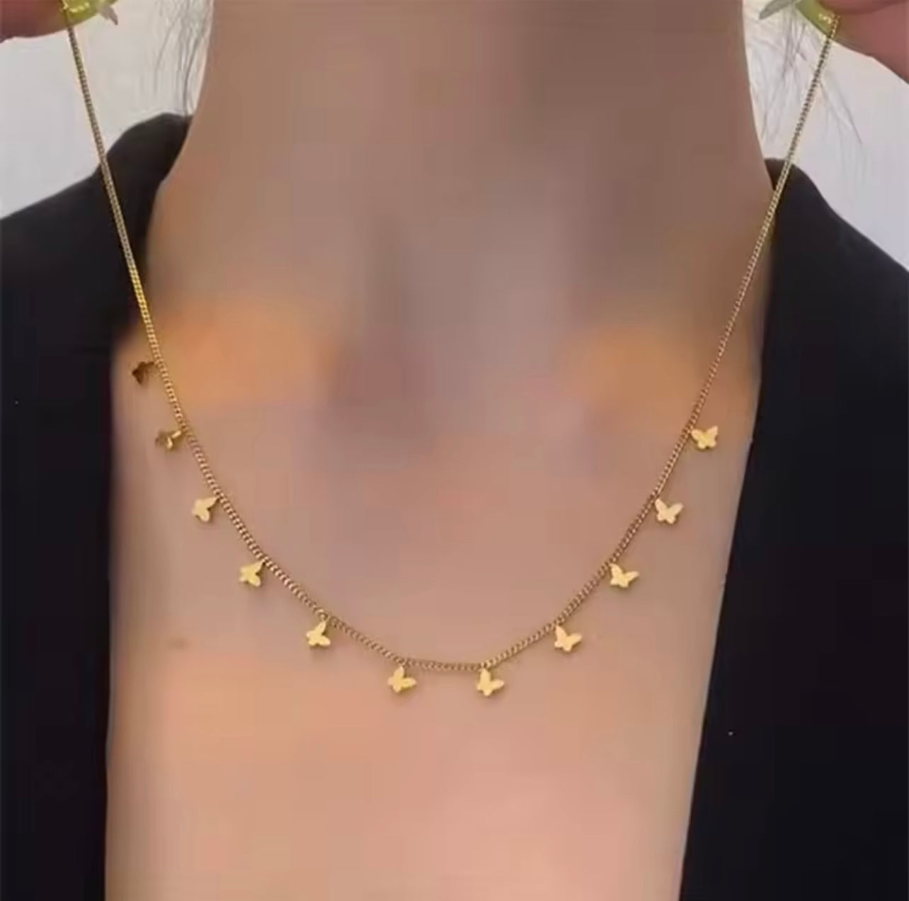 Premium Quality Stainless Steel 18k Butterfly Bliss Chain
