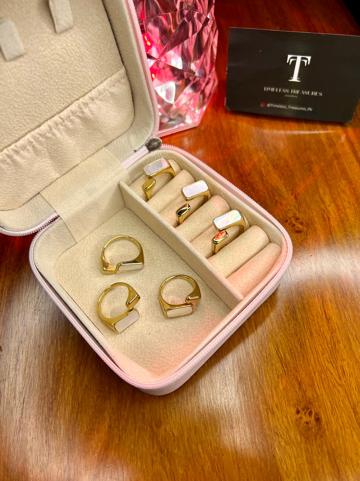 Premium Quality Stainless Steel 18k White Enima Luxury Ring