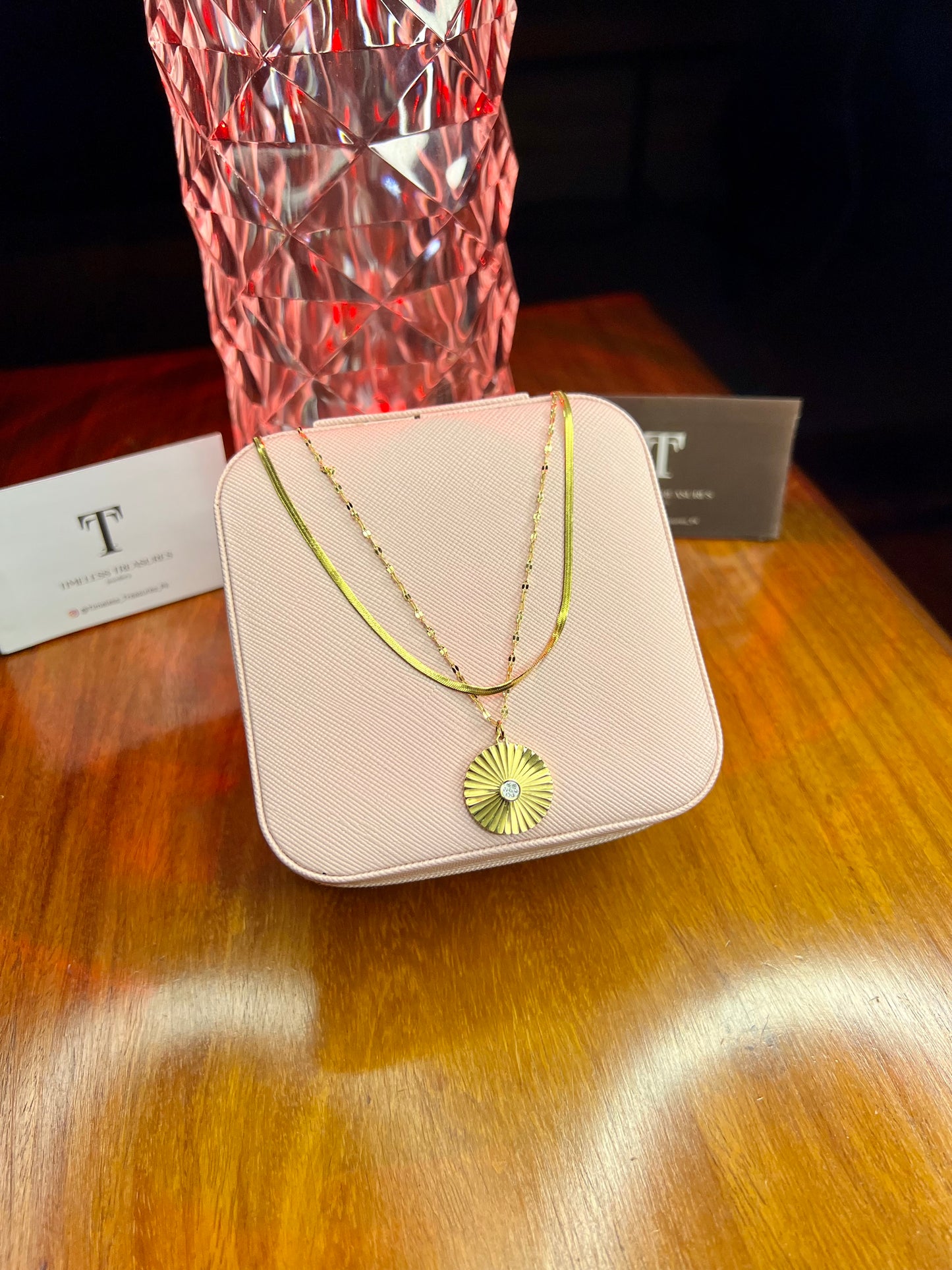 Premium Quality Stainless Steel 18k Double Chain Mahota Necklace
